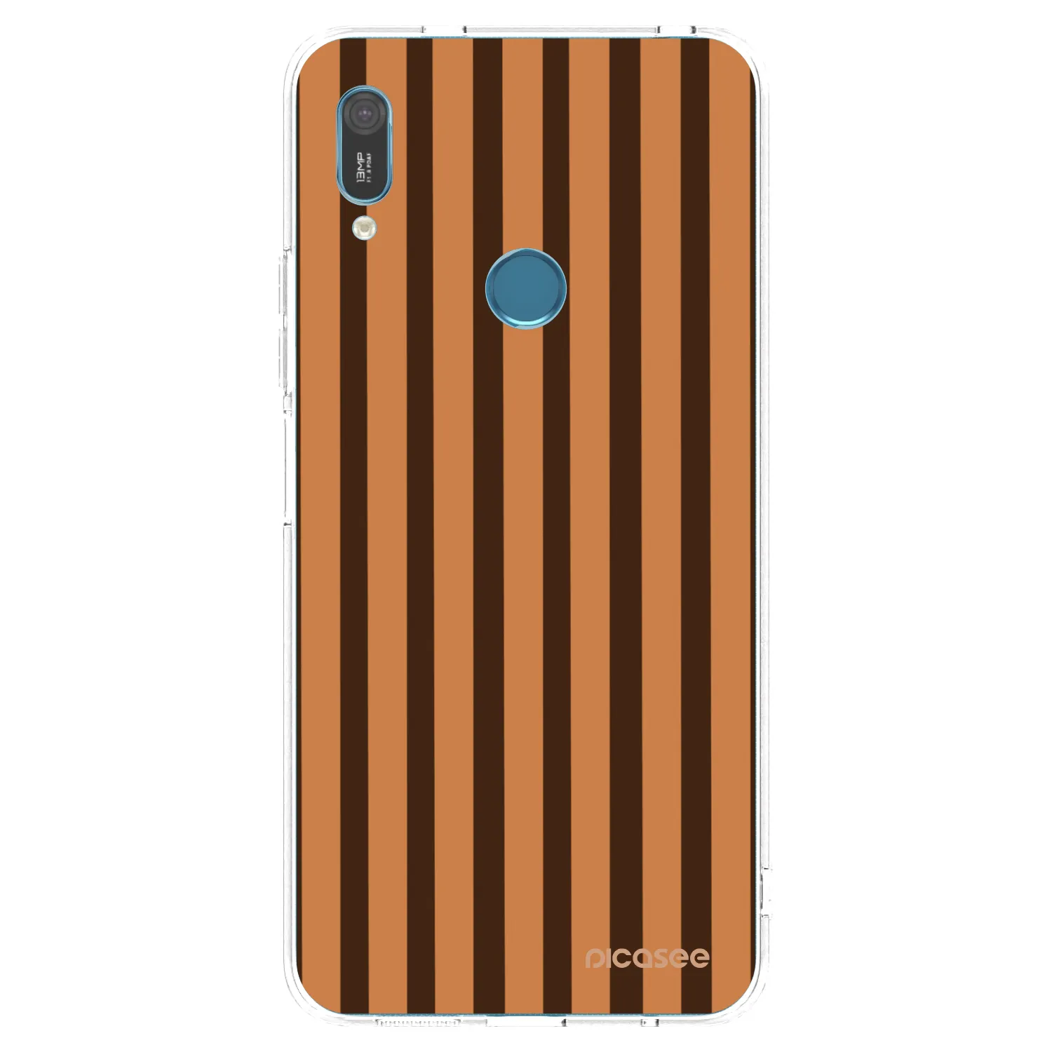 Picasee husă transparentă din silicon pentru Huawei Y6 2019 - Caramel lines