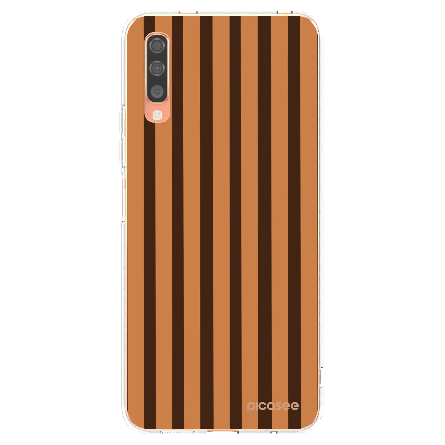 Picasee husă transparentă din silicon pentru Samsung Galaxy A70 A705F - Caramel lines