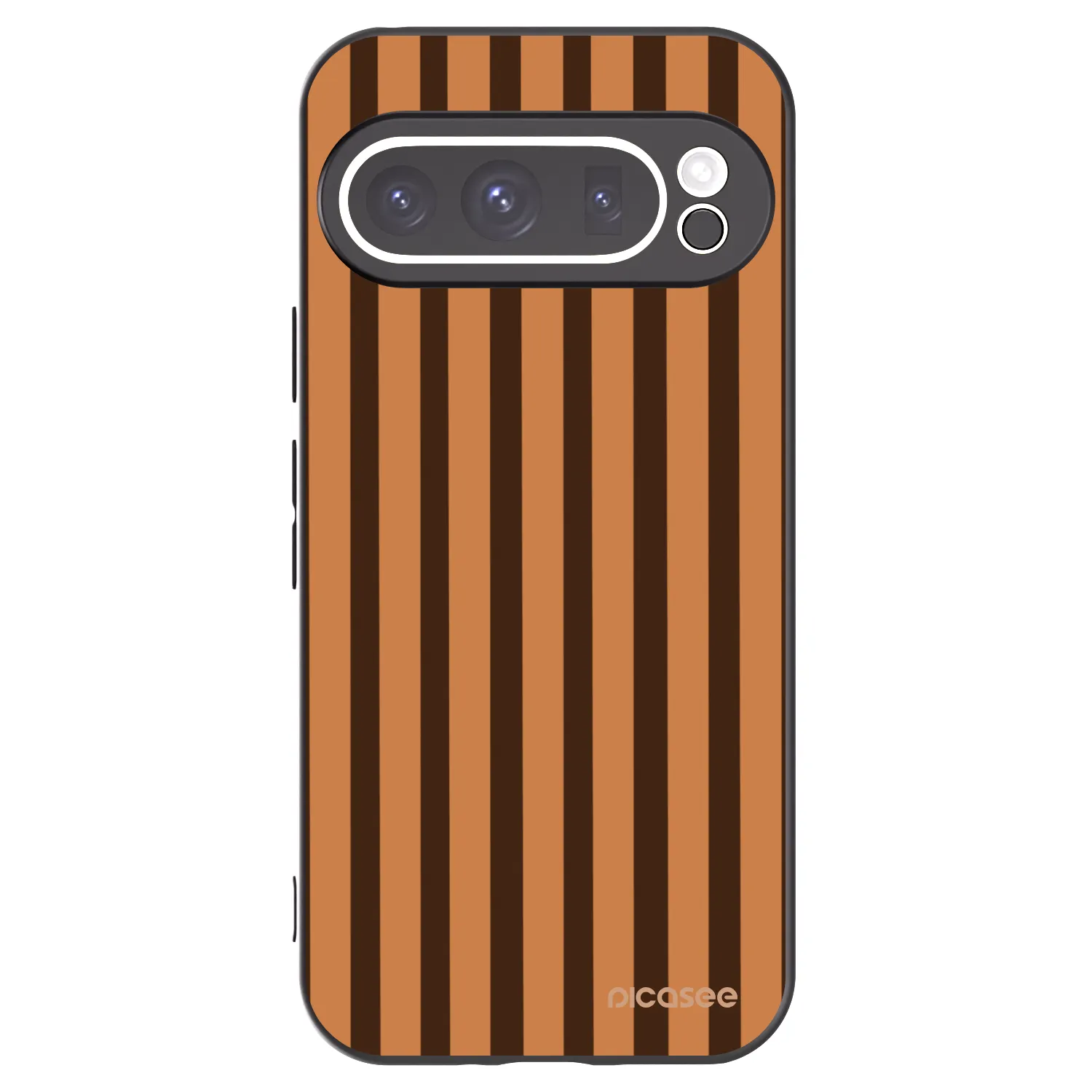 Picasee husă neagră din silicon pentru Google Pixel 9 Pro XL - Caramel lines