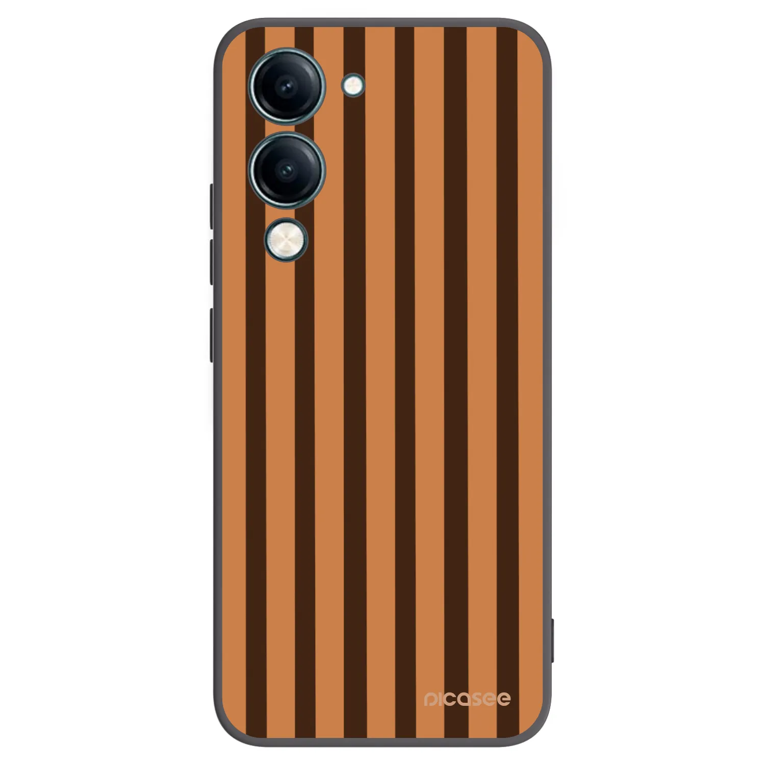 Picasee husă neagră din silicon pentru Vivo Y29s 5G - Caramel lines