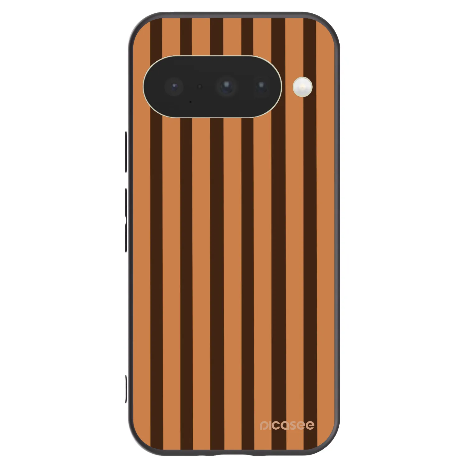 Picasee husă neagră din silicon pentru Google Pixel 10 - Caramel lines