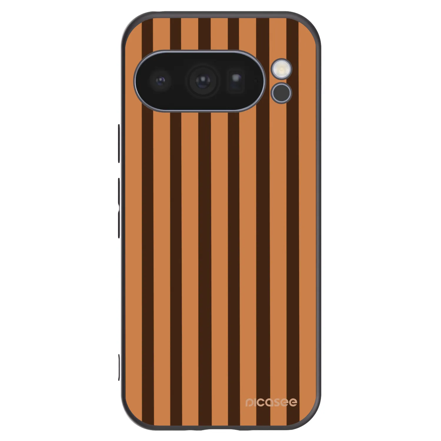Picasee husă neagră din silicon pentru Google Pixel 10 Pro - Caramel lines