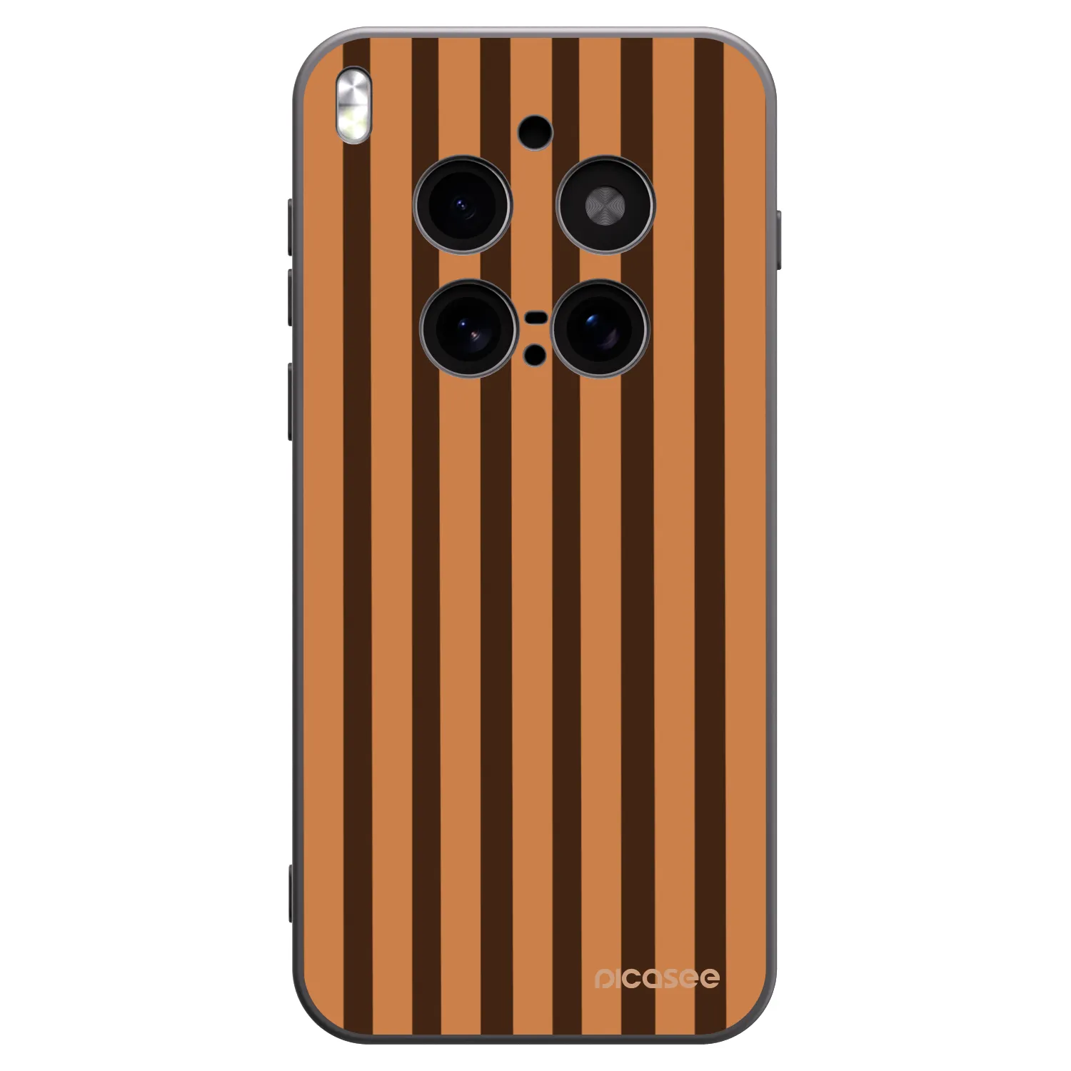 Picasee husă neagră din silicon pentru Vivo X300 Pro - Caramel lines