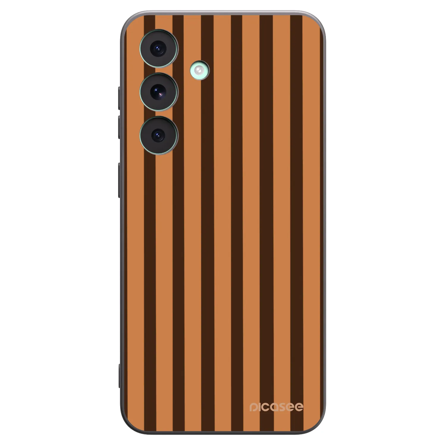 Picasee husă neagră din silicon pentru Samsung Galaxy S26 FE - Caramel lines