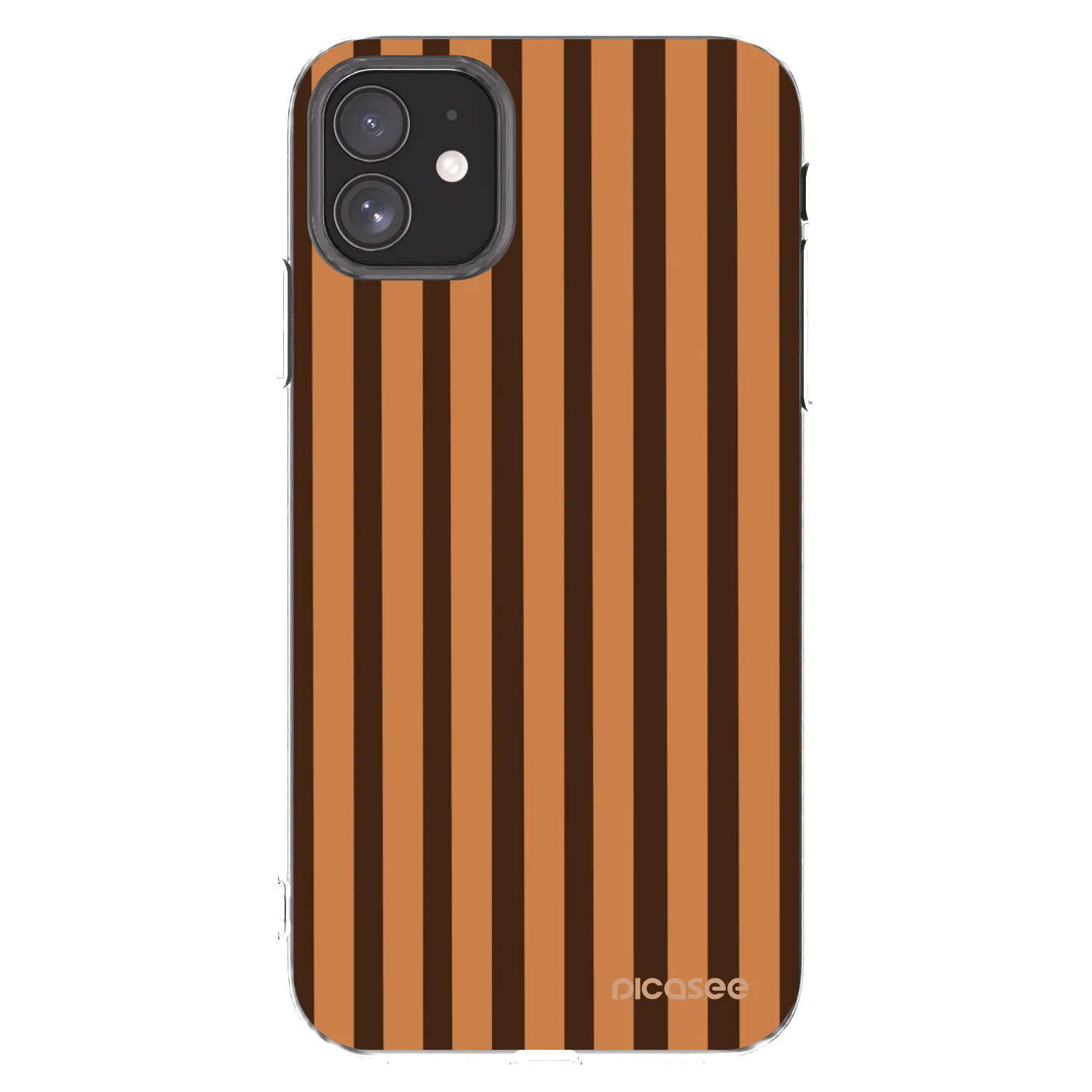 Picasee husă transparentă din silicon pentru Apple iPhone 11 - Caramel lines