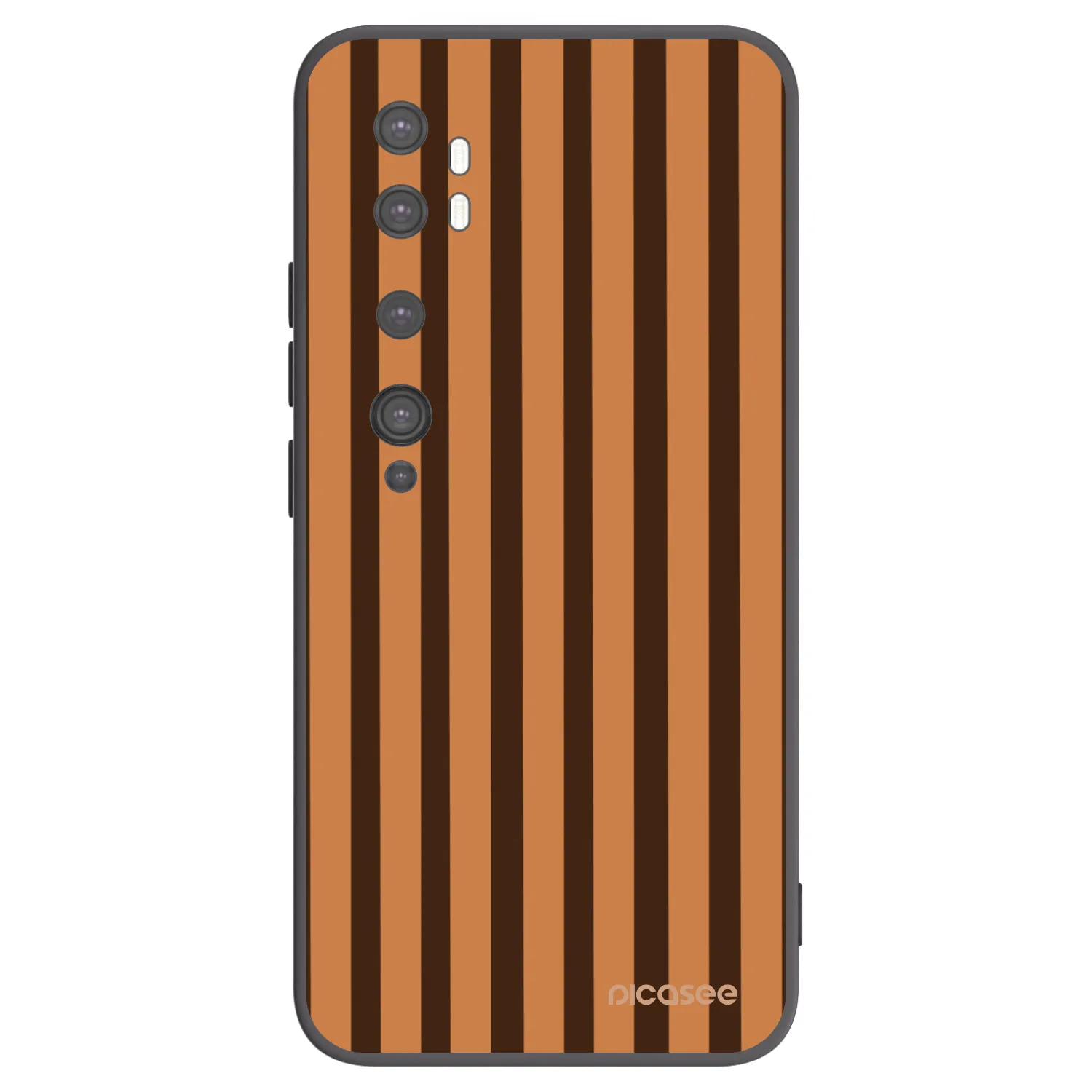 Picasee husă neagră din silicon pentru Xiaomi Mi Note 10 (Pro) - Caramel lines