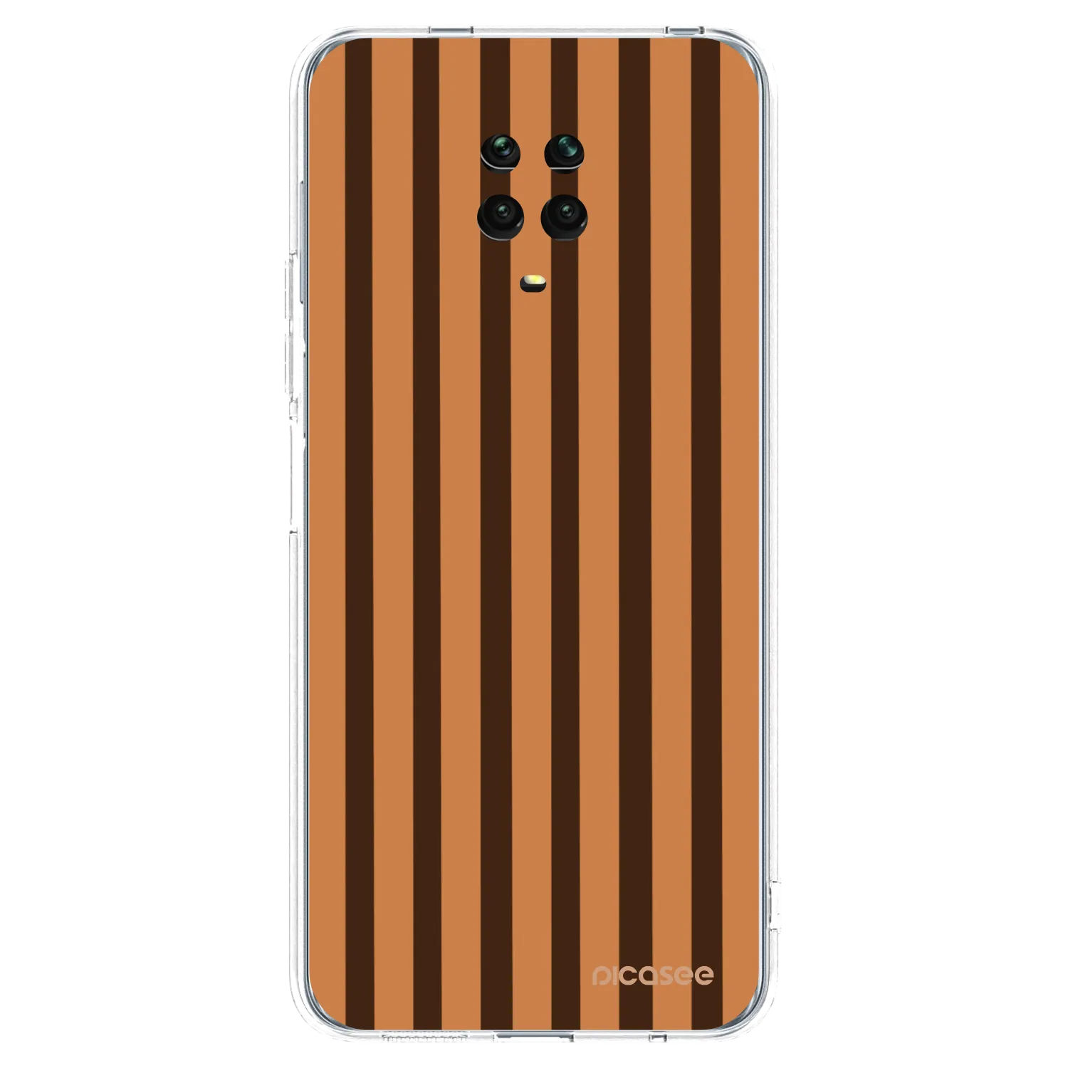 Picasee husă transparentă din silicon pentru Xiaomi Redmi Note 9S - Caramel lines