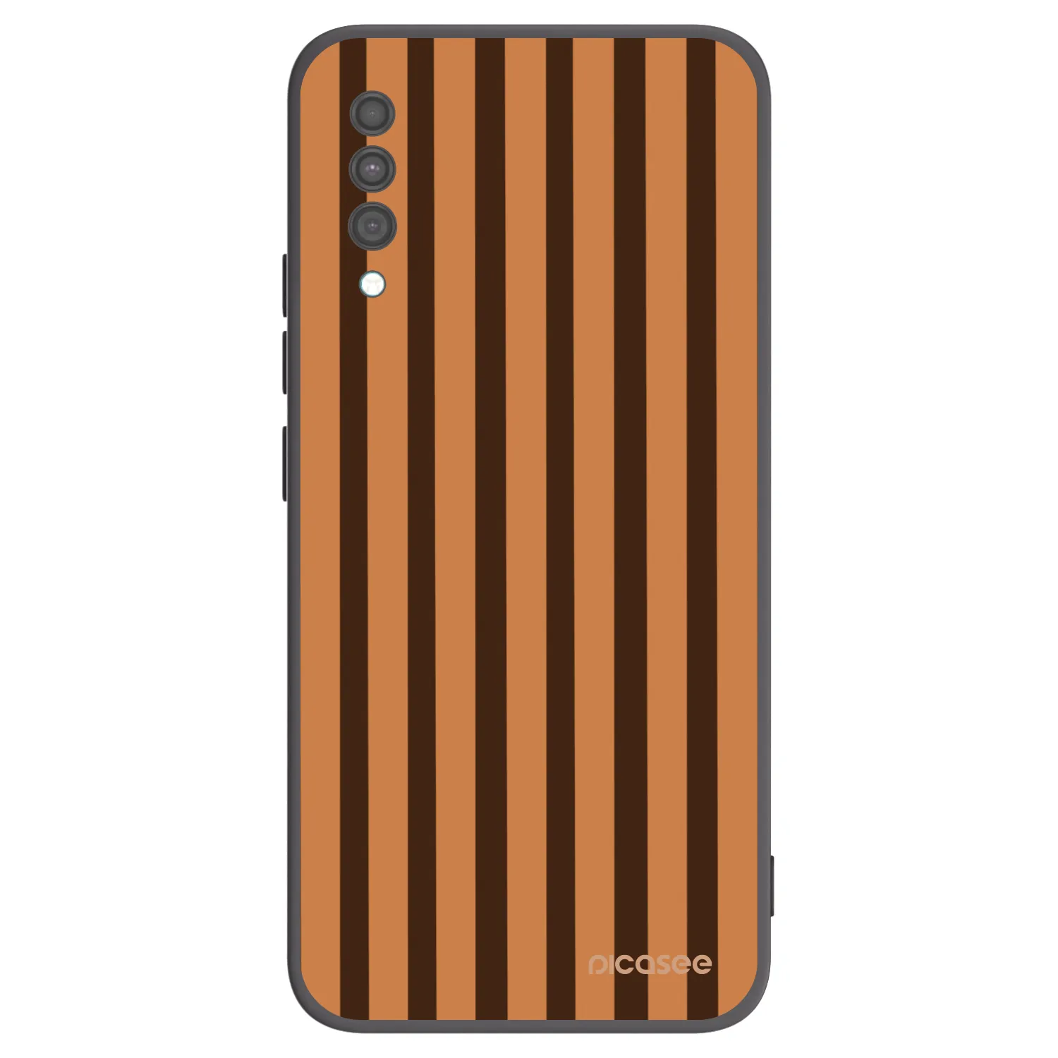Picasee husă neagră din silicon pentru Samsung Galaxy A30s A307F - Caramel lines