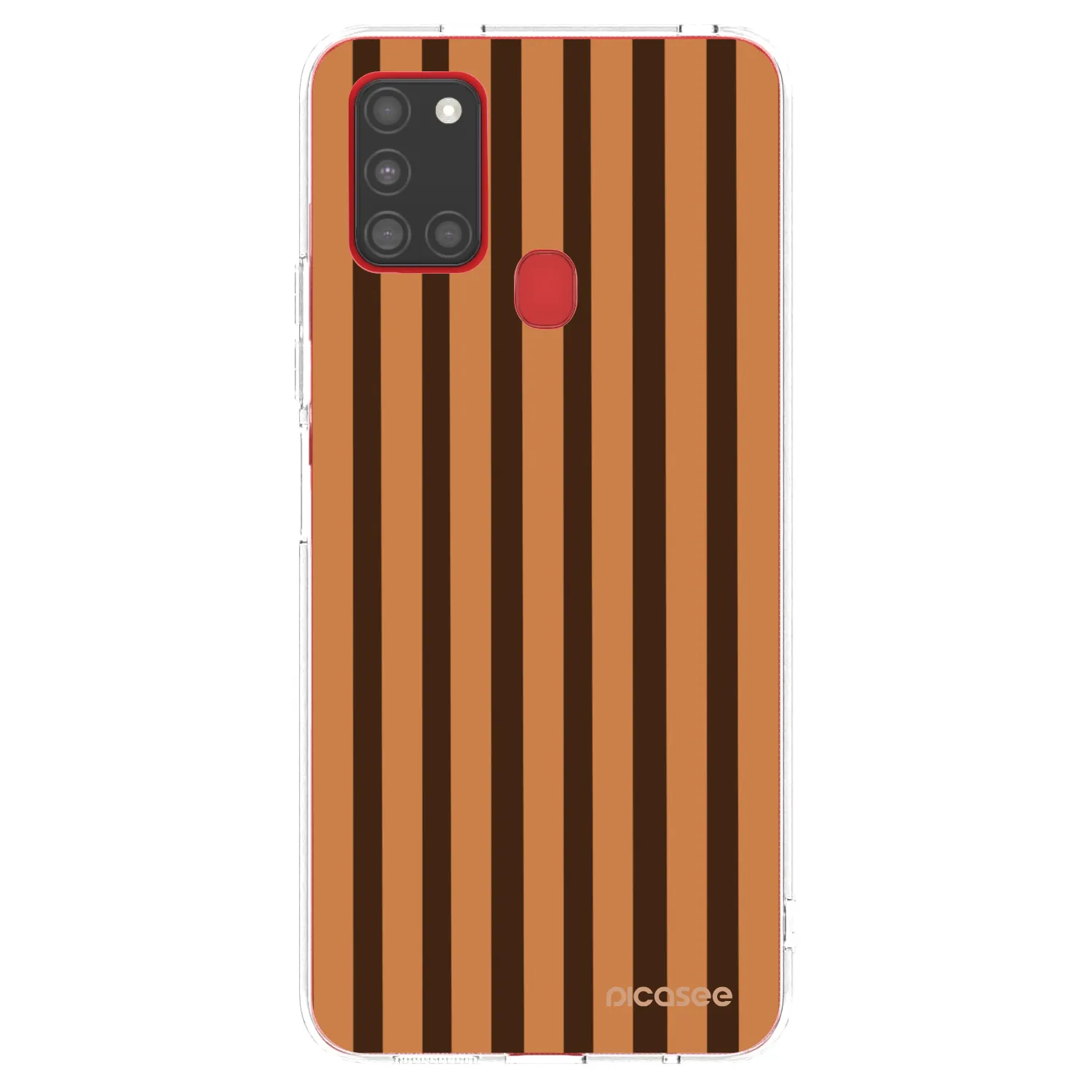 Picasee husă transparentă din silicon pentru Samsung Galaxy A21s - Caramel lines