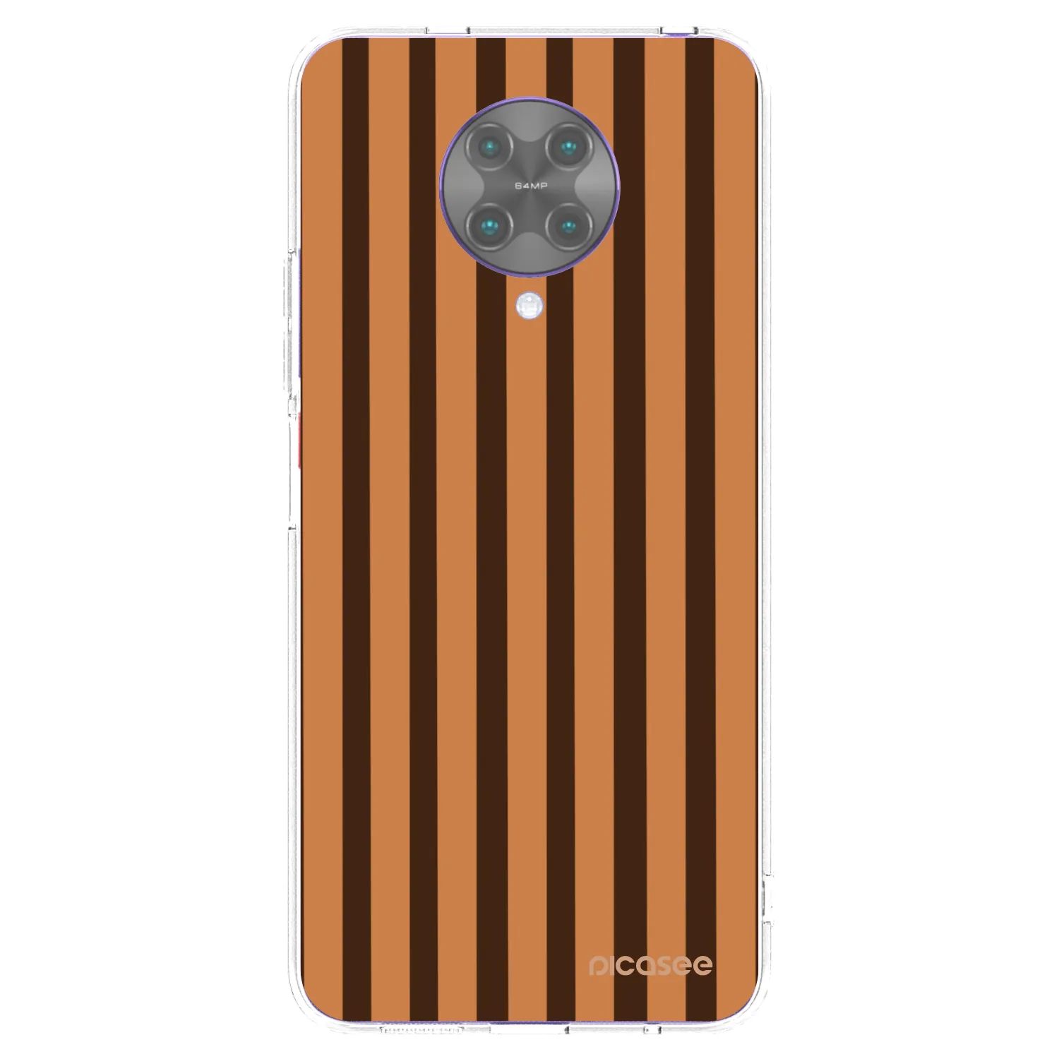 Picasee husă transparentă din silicon pentru Xiaomi Poco F2 Pro - Caramel lines