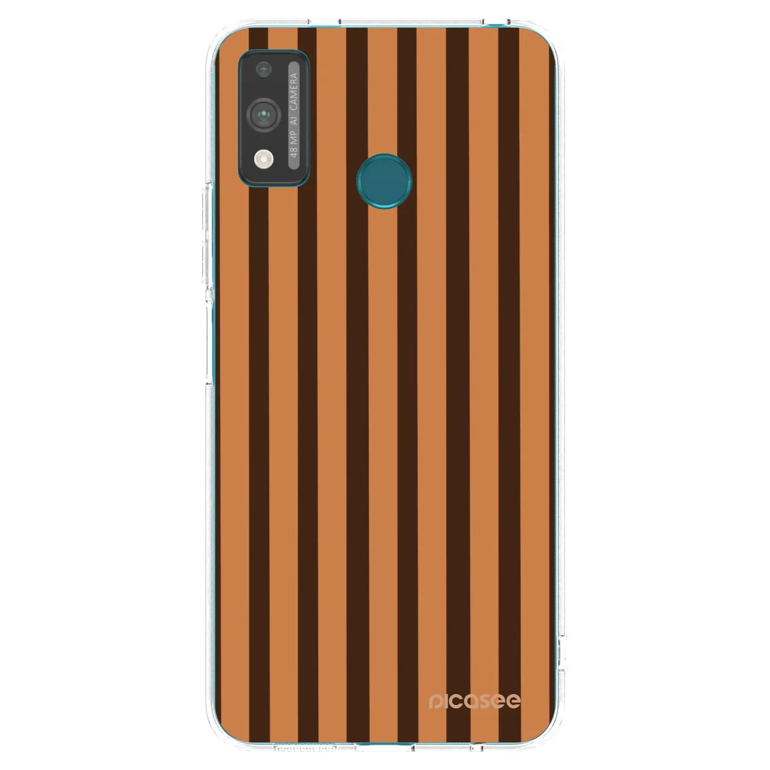 Picasee husă transparentă din silicon pentru Honor 9X Lite - Caramel lines