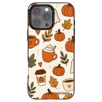 Picasee husă neagră din silicon pentru Apple iPhone 16 Pro Max - Fall vibes