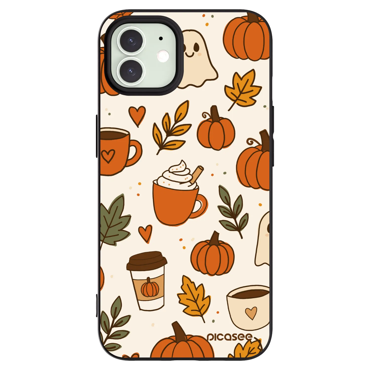 Picasee husă neagră din silicon pentru Apple iPhone 12 - Fall vibes