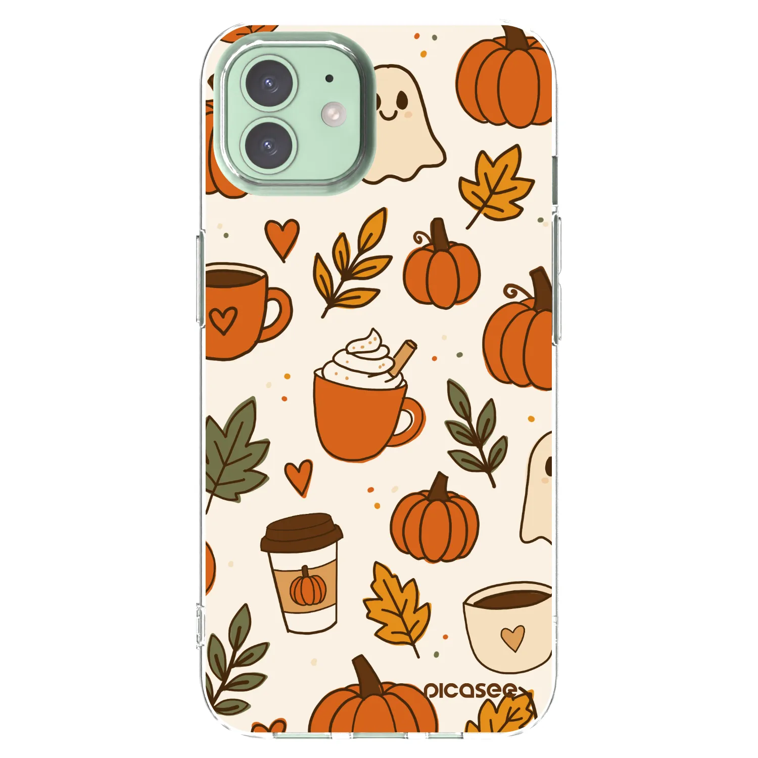 Picasee husă transparentă din silicon pentru Apple iPhone 12 - Fall vibes