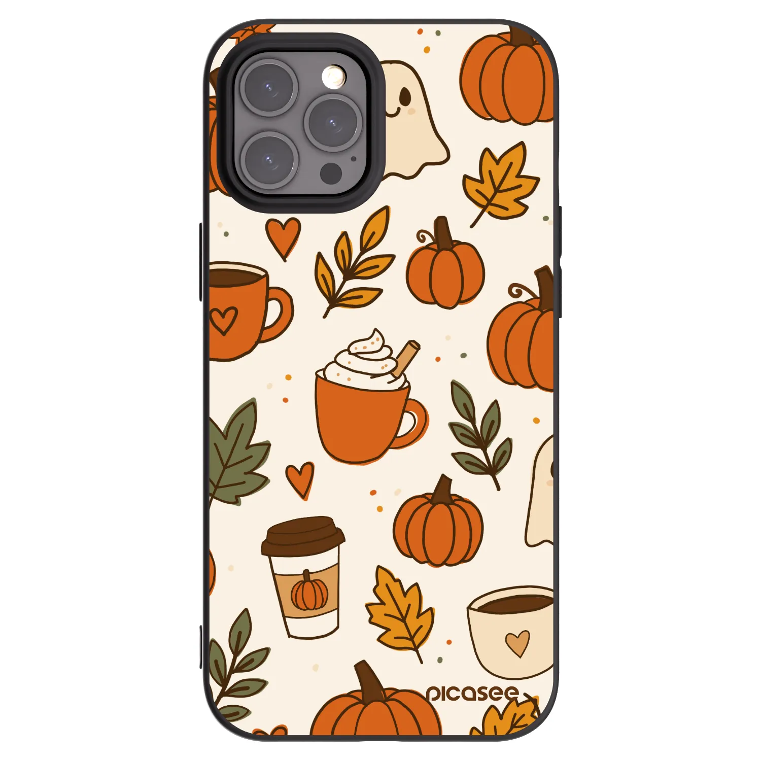 Picasee husă neagră din silicon pentru Apple iPhone 12 Pro Max - Fall vibes
