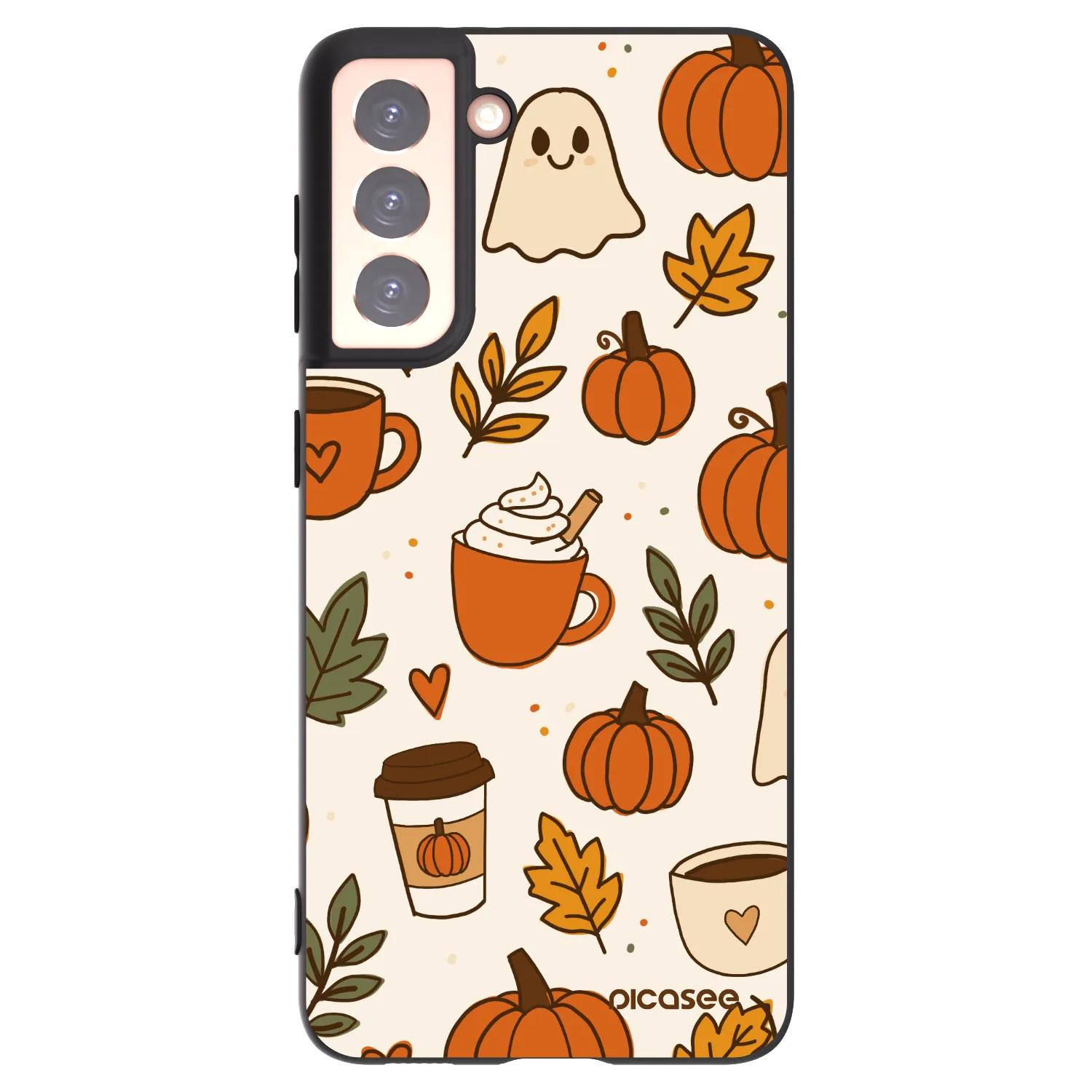 Picasee husă neagră din silicon pentru Samsung Galaxy S21 5G G991B - Fall vibes