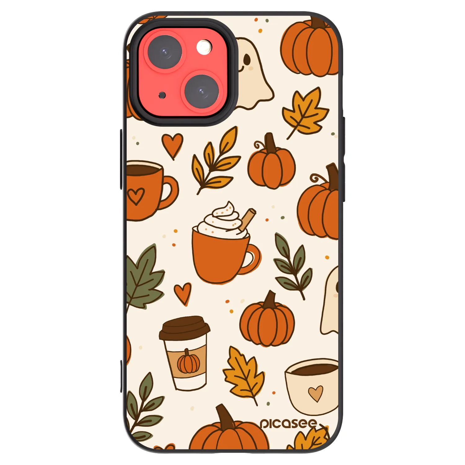 Picasee husă neagră din silicon pentru Apple iPhone 13 mini - Fall vibes