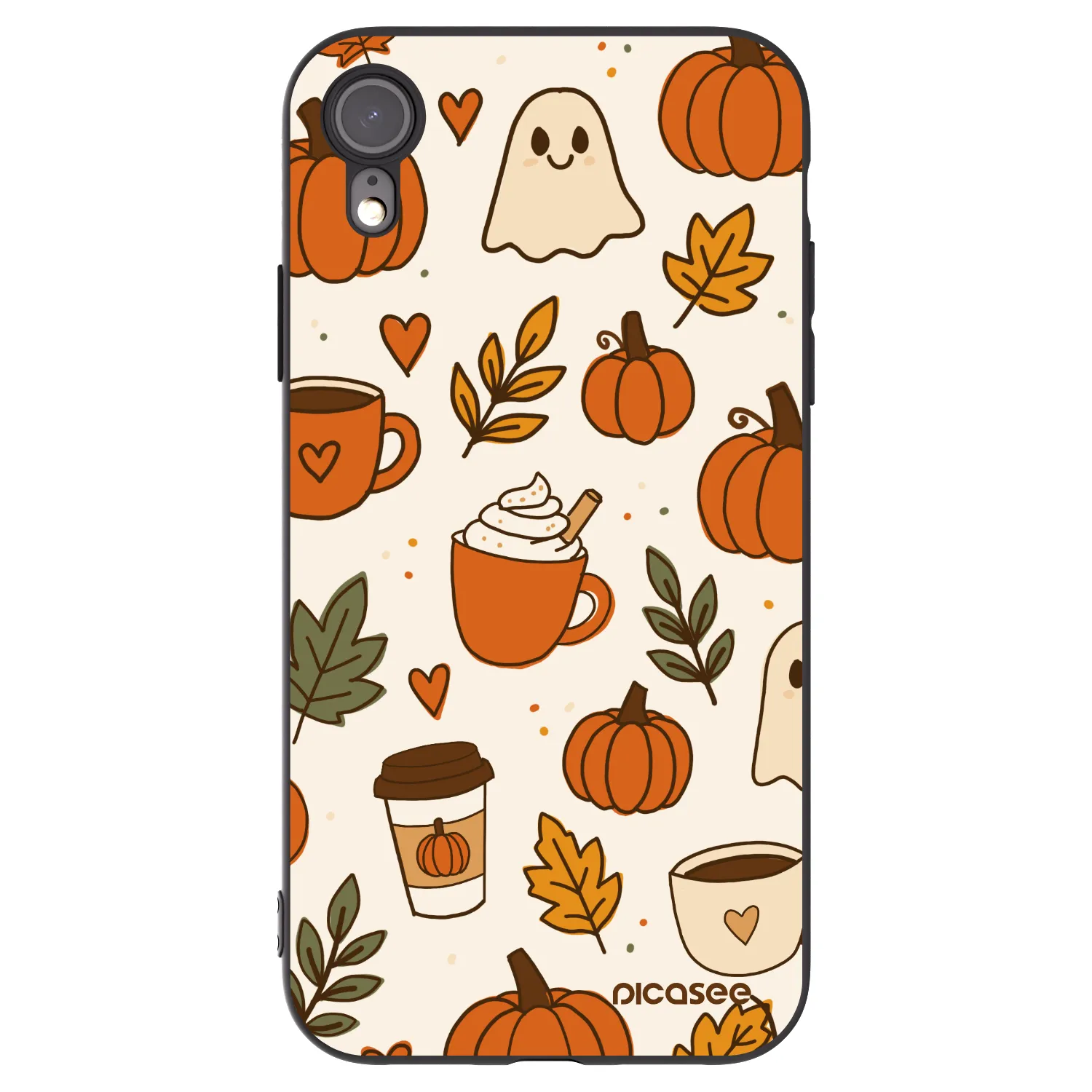 Picasee husă neagră din silicon pentru Apple iPhone XR - Fall vibes