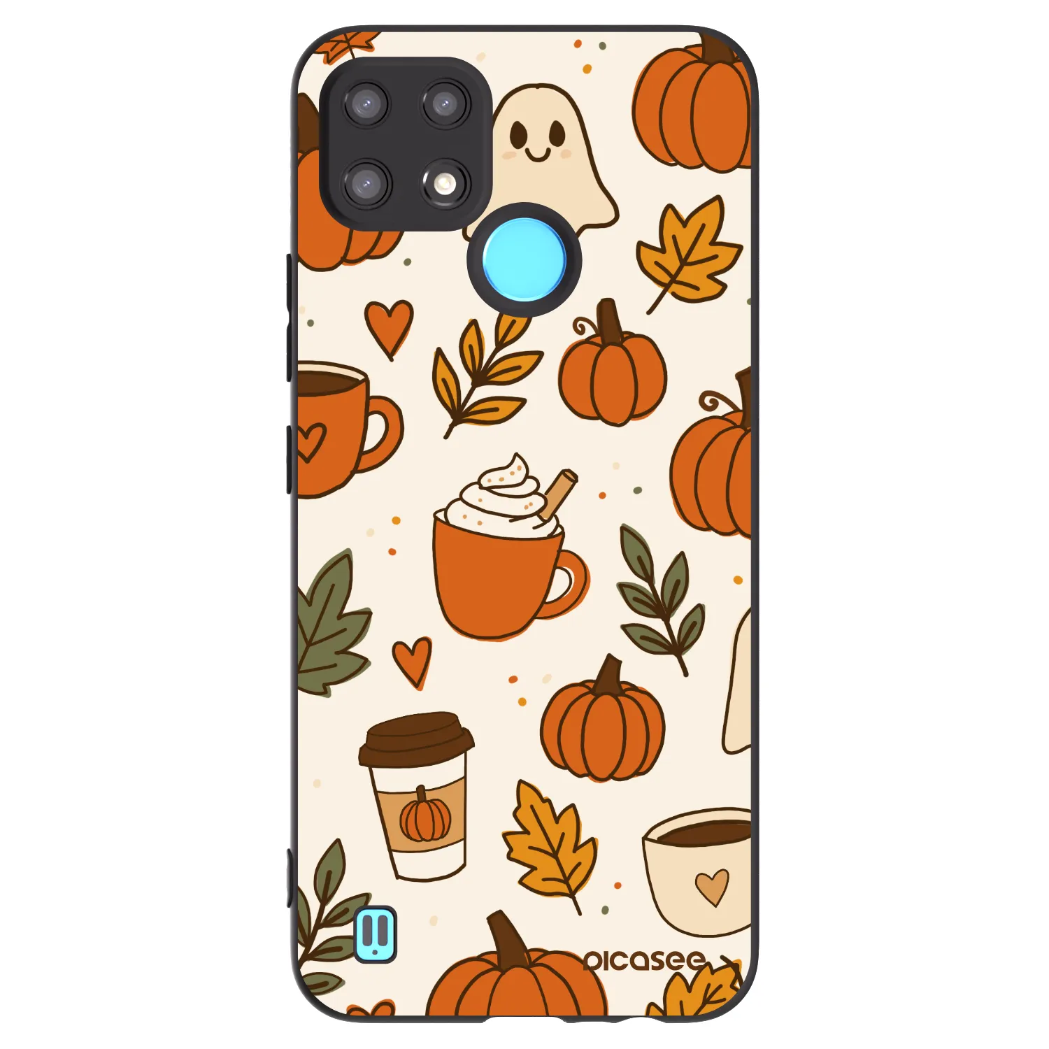 Picasee husă neagră din silicon pentru Realme C21 - Fall vibes