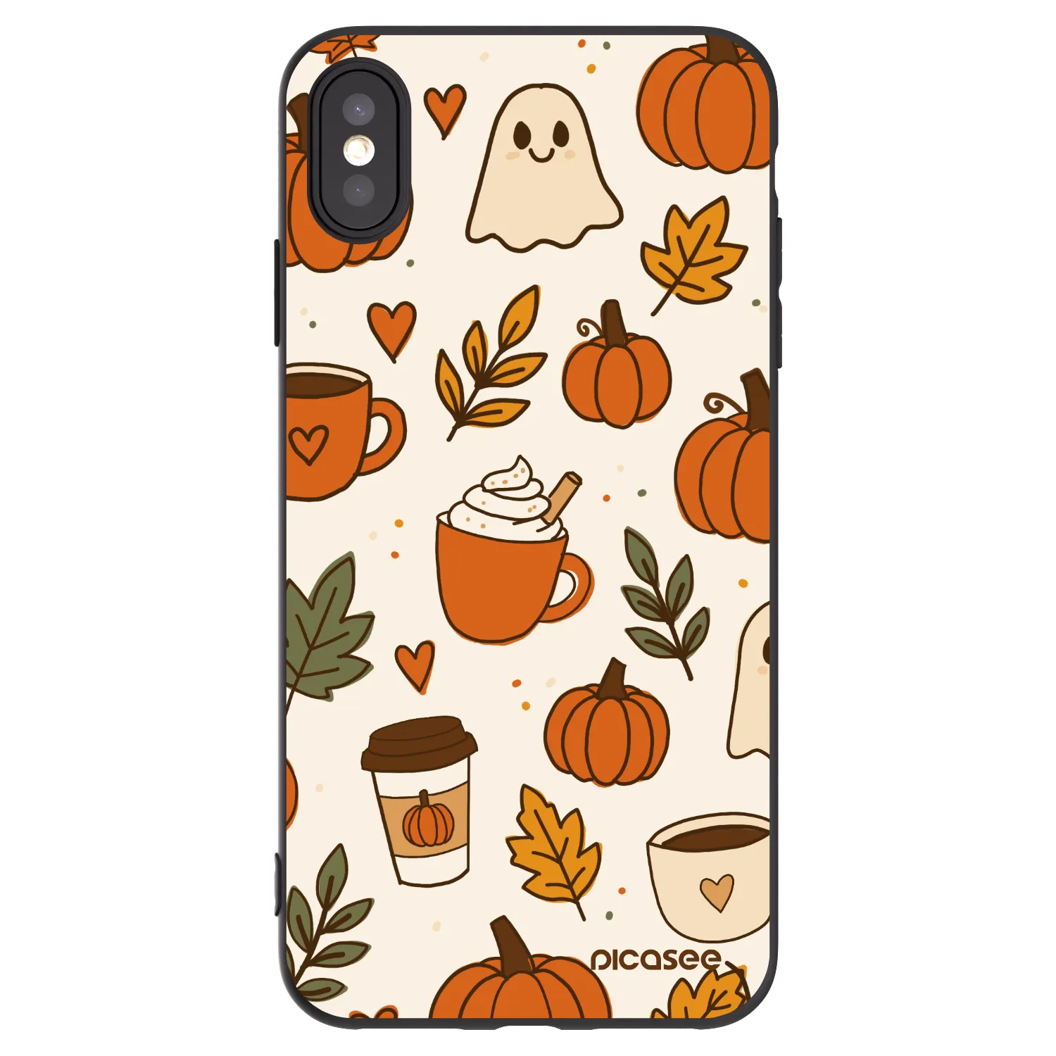 Picasee husă neagră din silicon pentru Apple iPhone XS Max - Fall vibes