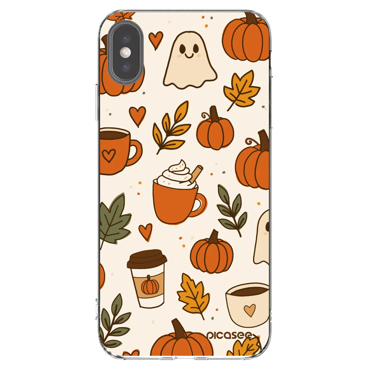 Picasee husă transparentă din silicon pentru Apple iPhone XS Max - Fall vibes