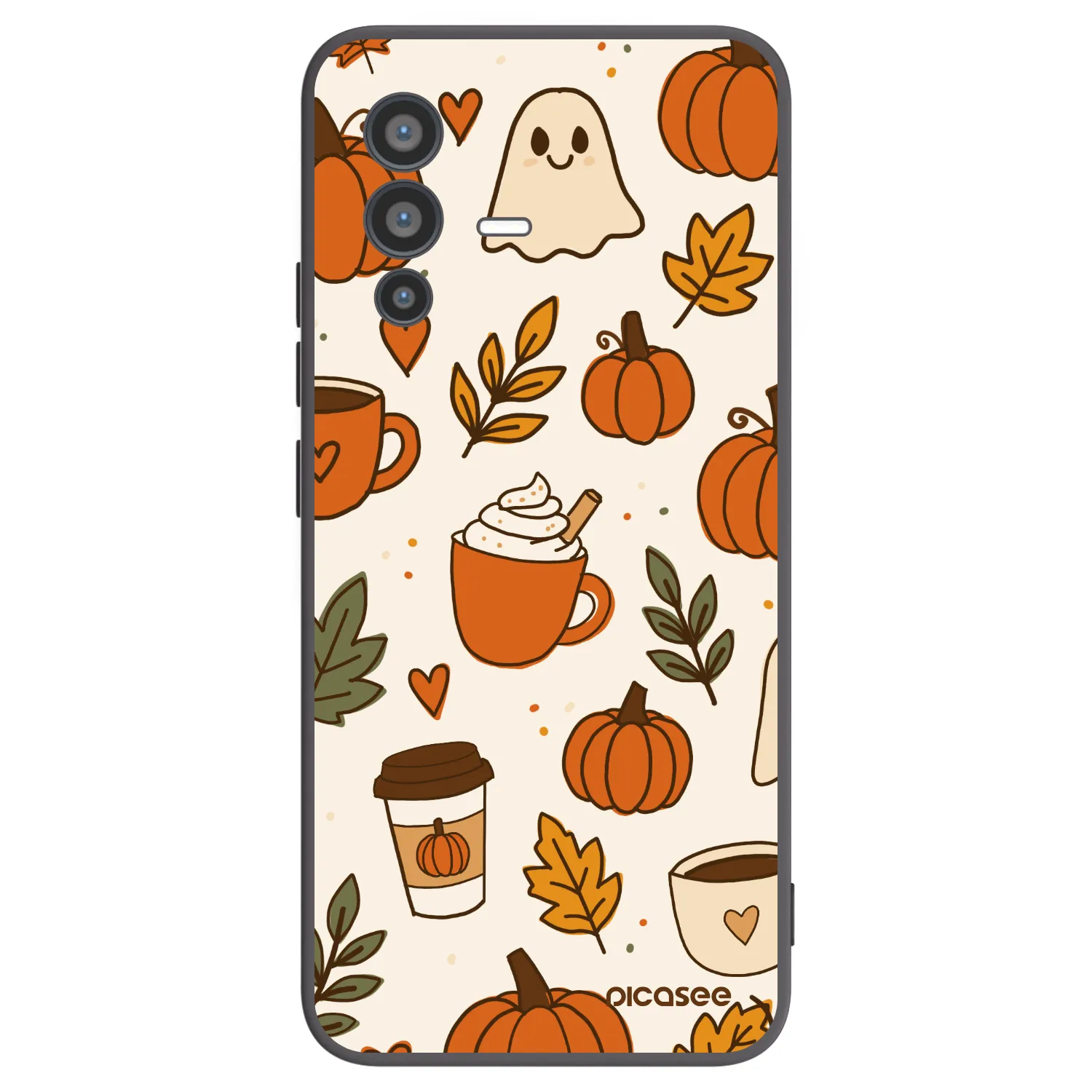 Picasee husă neagră din silicon pentru Vivo V23 5G - Fall vibes