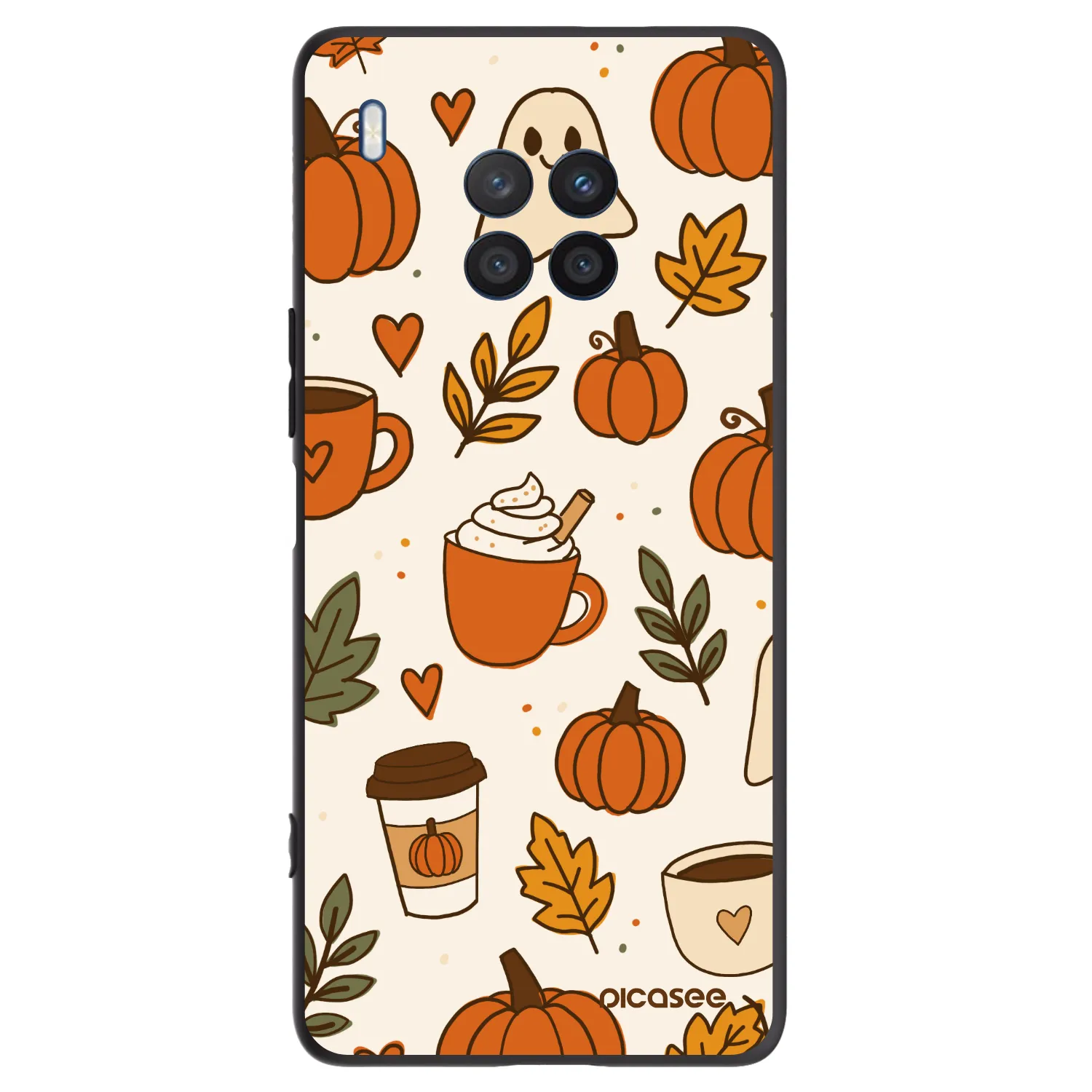 Picasee husă neagră din silicon pentru Honor 50 Lite - Fall vibes