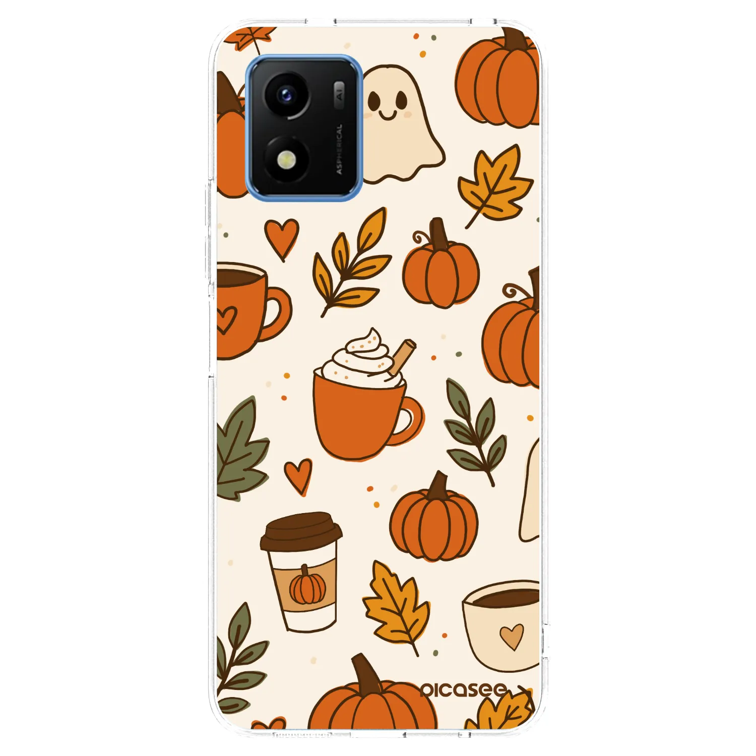 Picasee husă transparentă din silicon pentru Vivo Y01 - Fall vibes