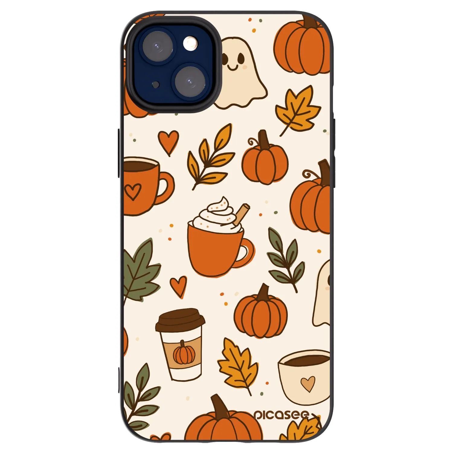 Picasee husă neagră din silicon pentru Apple iPhone 14 Plus - Fall vibes