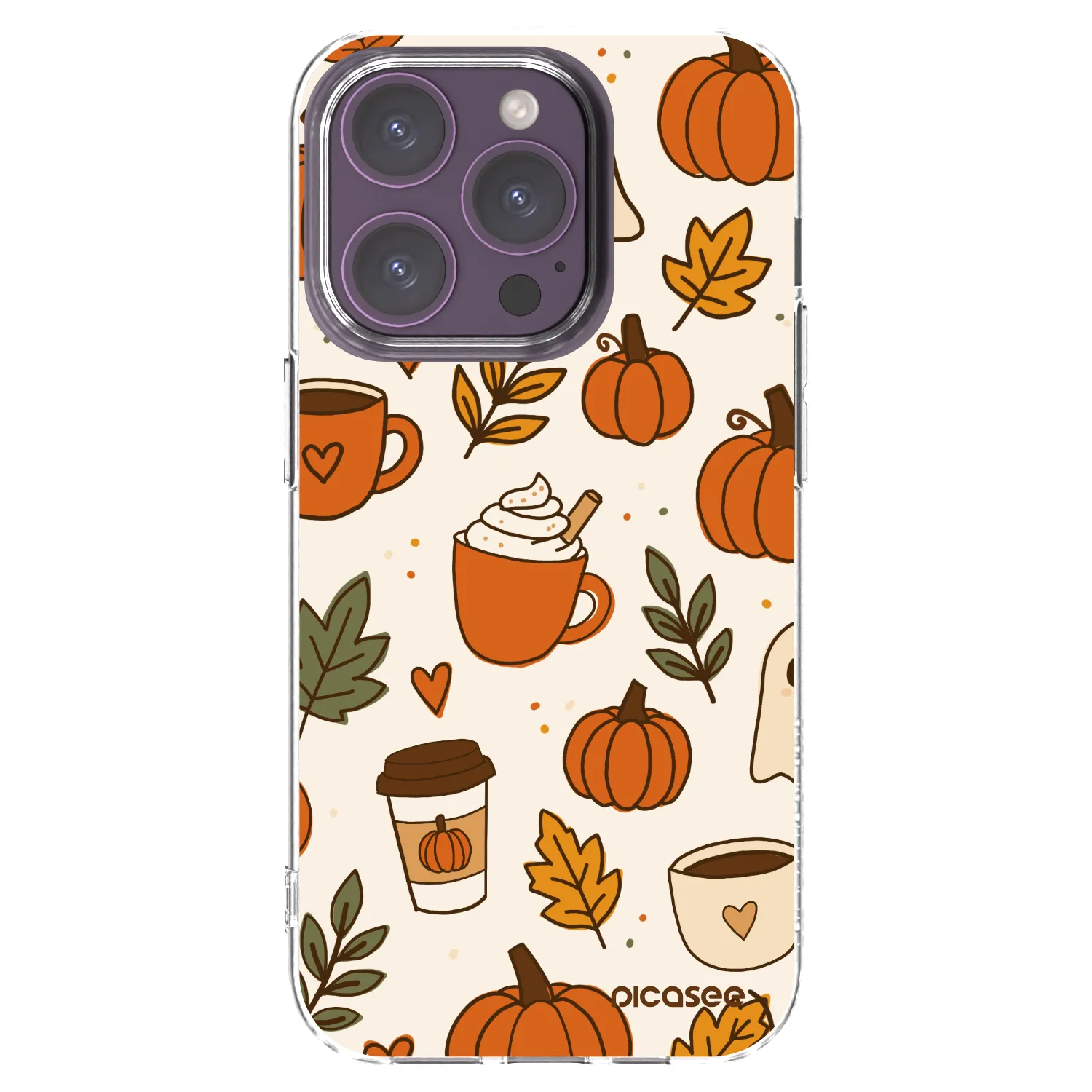 Picasee husă transparentă din silicon pentru Apple iPhone 14 Pro - Fall vibes