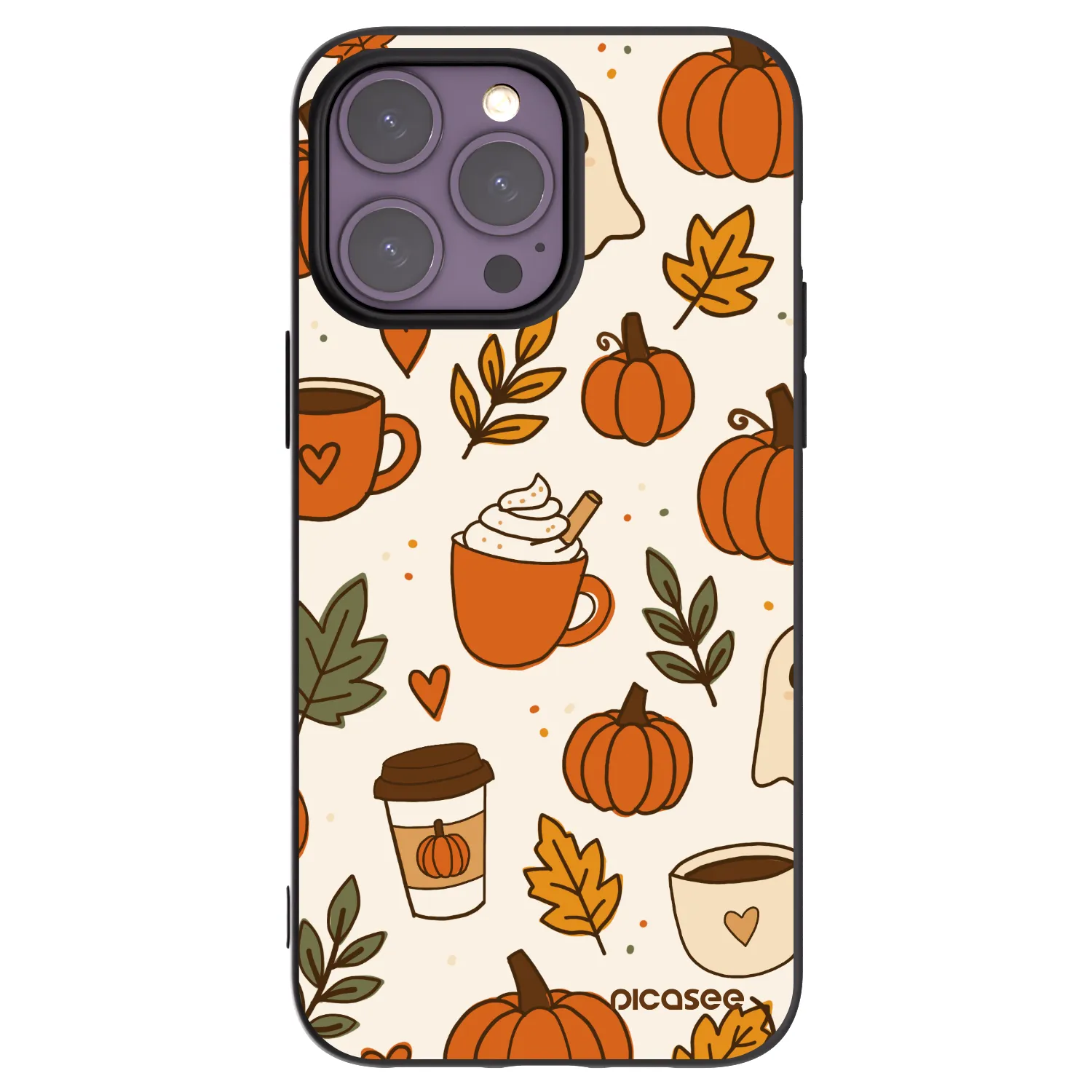 Picasee husă neagră din silicon pentru Apple iPhone 14 Pro Max - Fall vibes