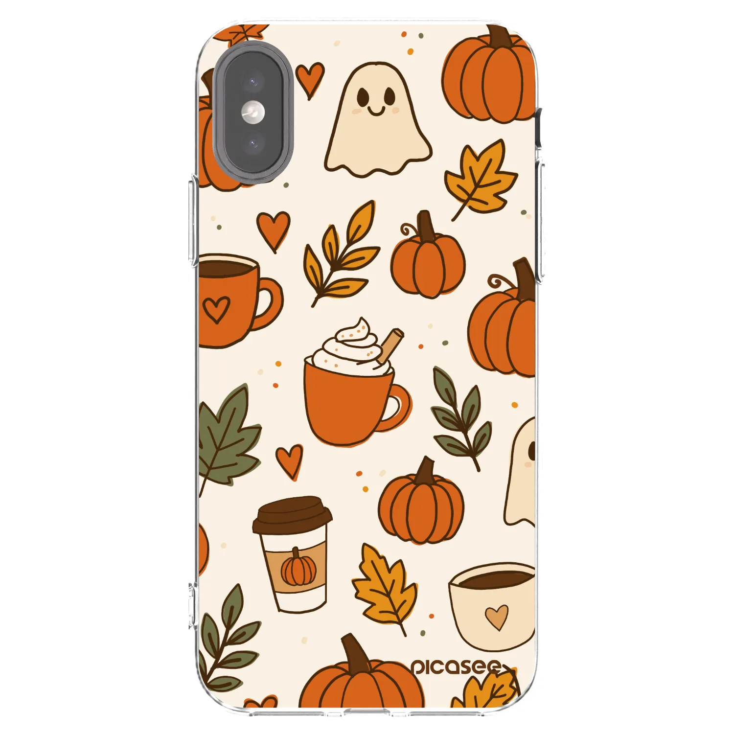 Picasee husă transparentă din silicon pentru Apple iPhone X/XS - Fall vibes