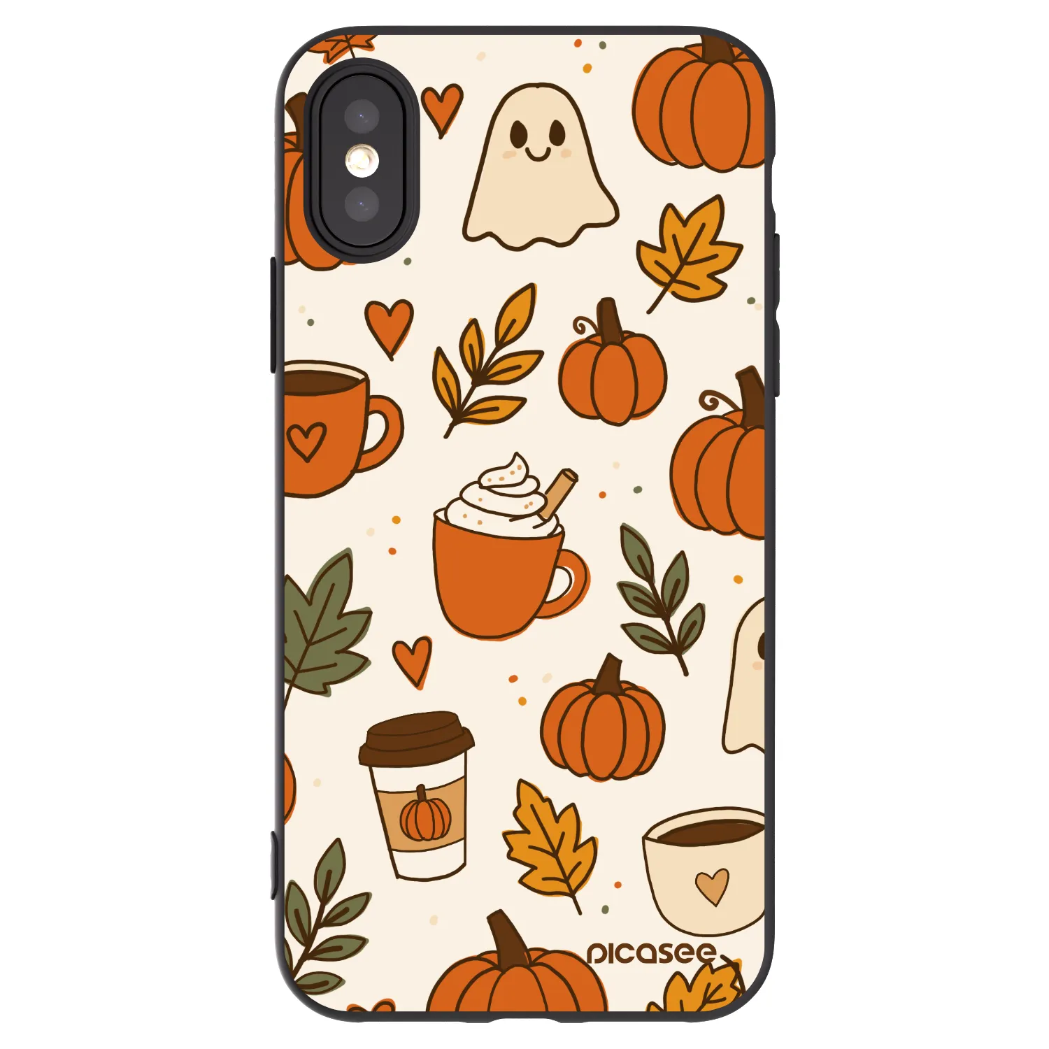 Picasee husă neagră din silicon pentru Apple iPhone X/XS - Fall vibes