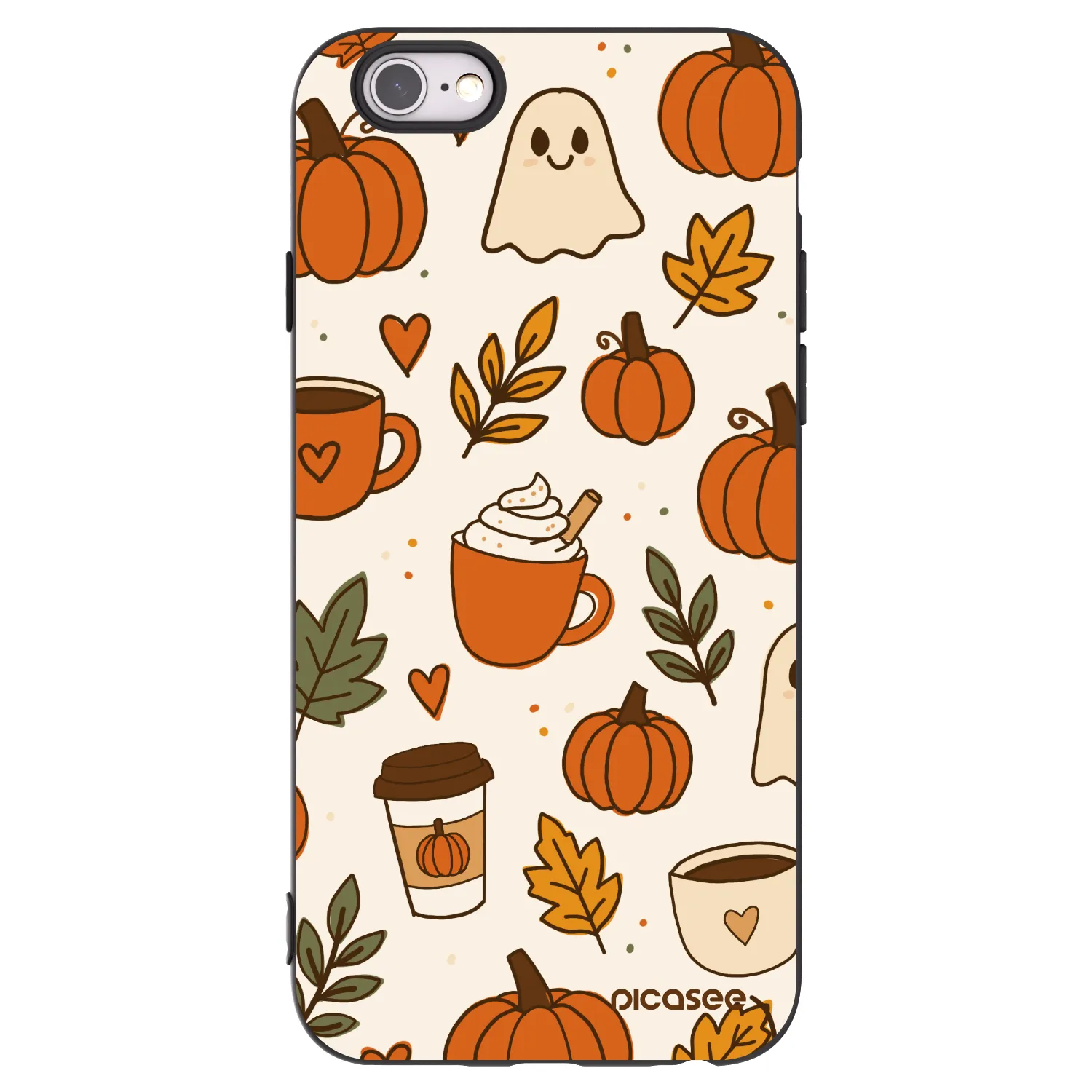 Picasee husă neagră din silicon pentru Apple iPhone 6/6S - Fall vibes