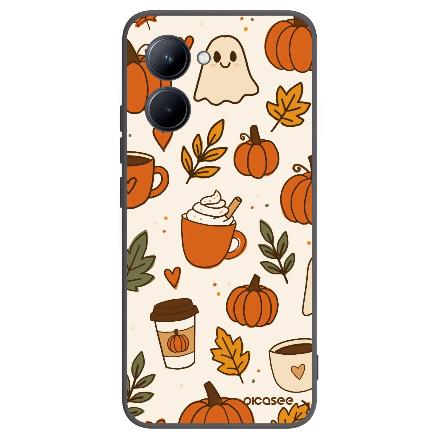 Picasee husă neagră din silicon pentru Realme C33 (2023) - Fall vibes