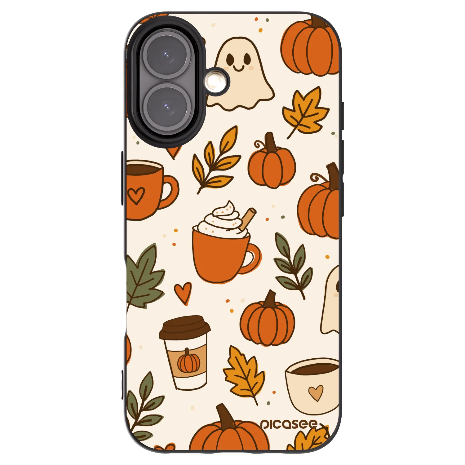 Picasee husă neagră din silicon pentru Apple iPhone 16 - Fall vibes