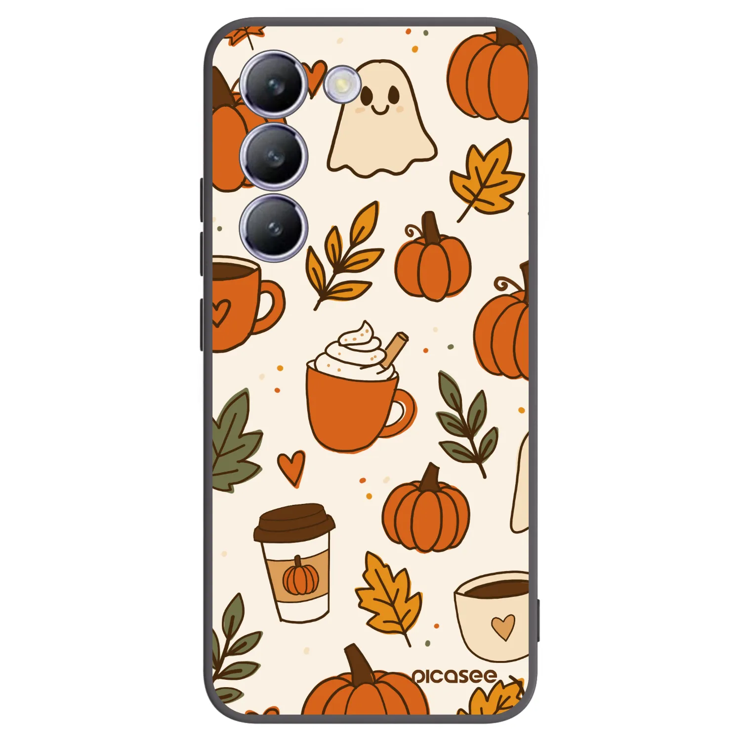 Picasee husă neagră din silicon pentru Vivo V40 SE 5G - Fall vibes
