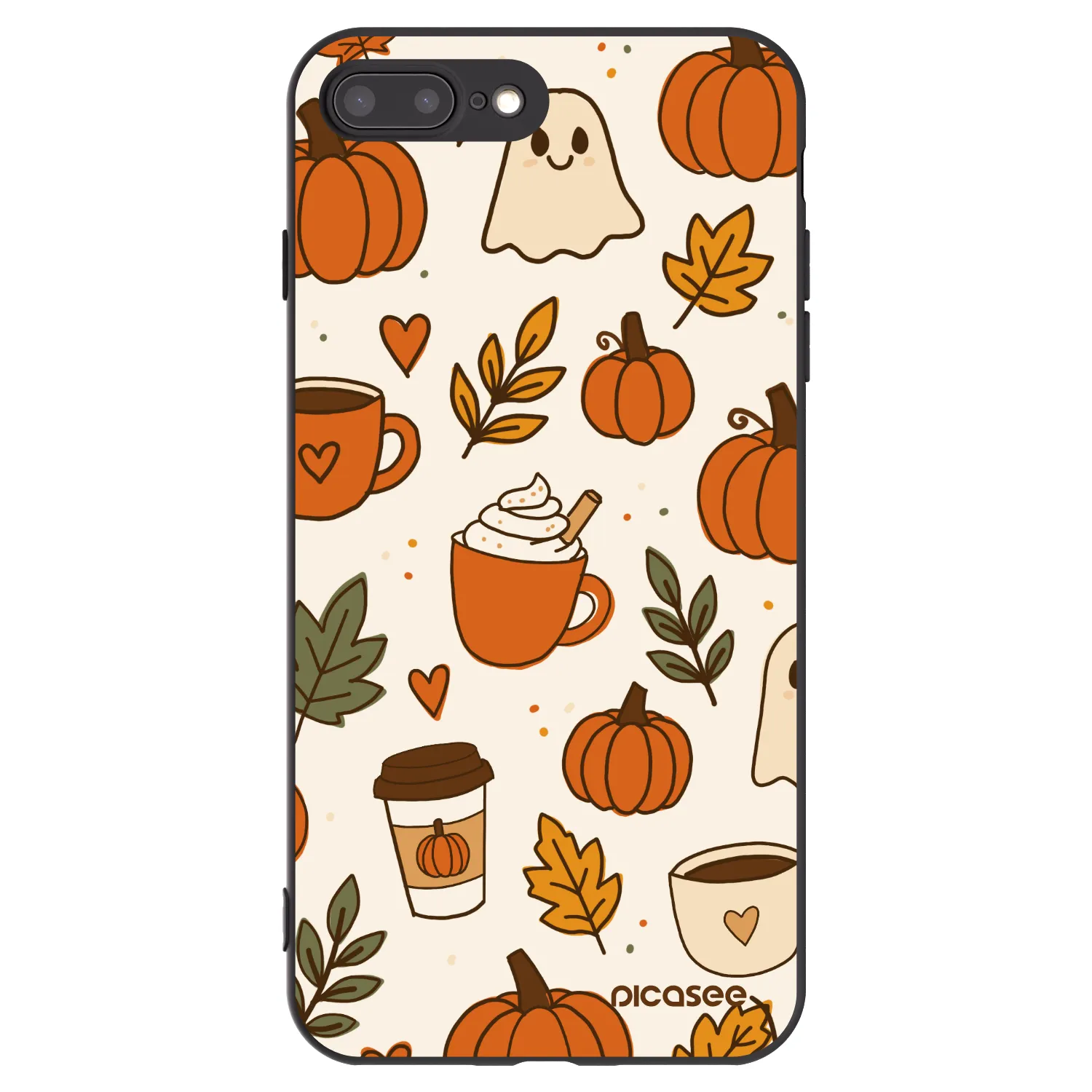 Picasee husă neagră din silicon pentru Apple iPhone 7 Plus - Fall vibes