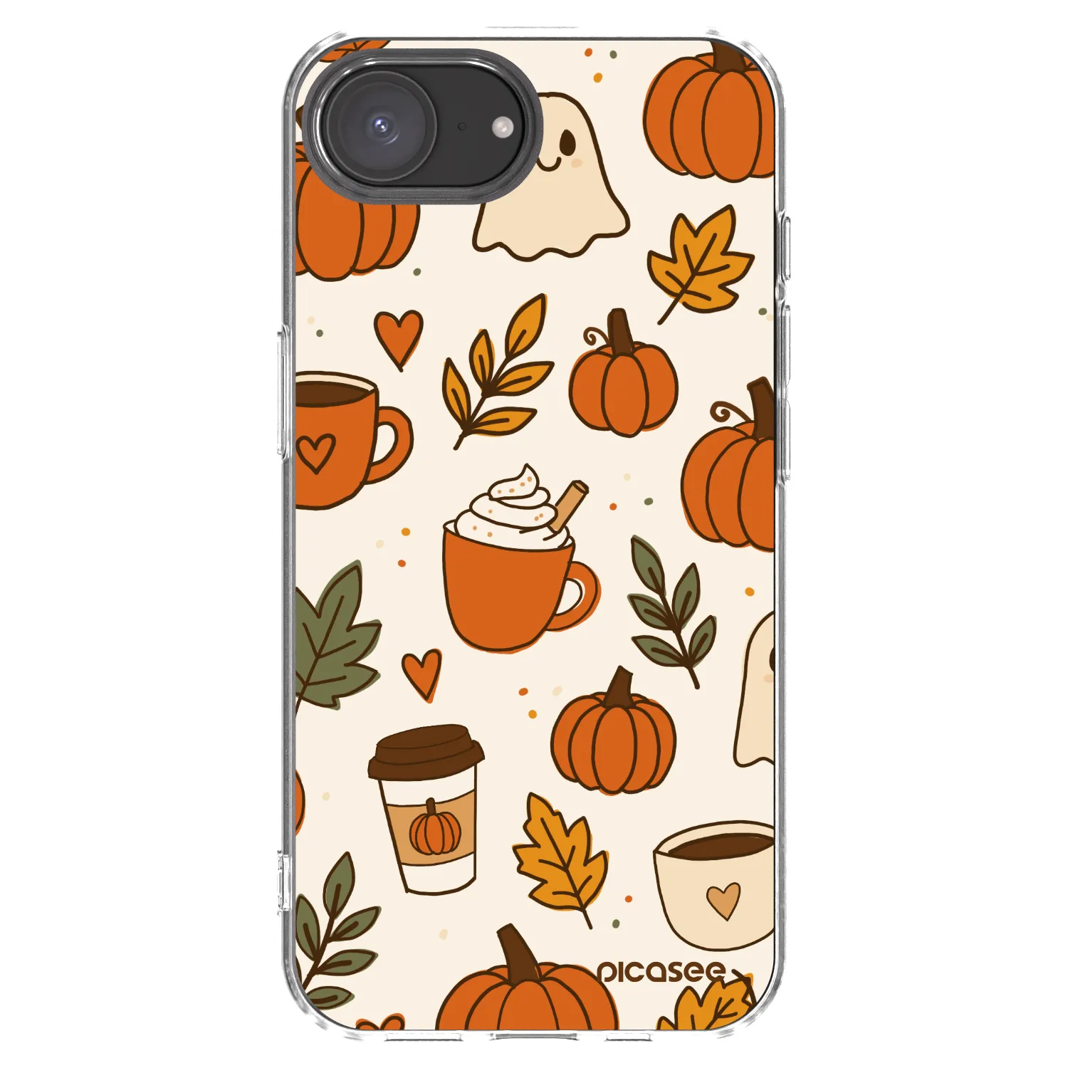 Picasee husă transparentă din silicon pentru Apple iPhone 16e - Fall vibes