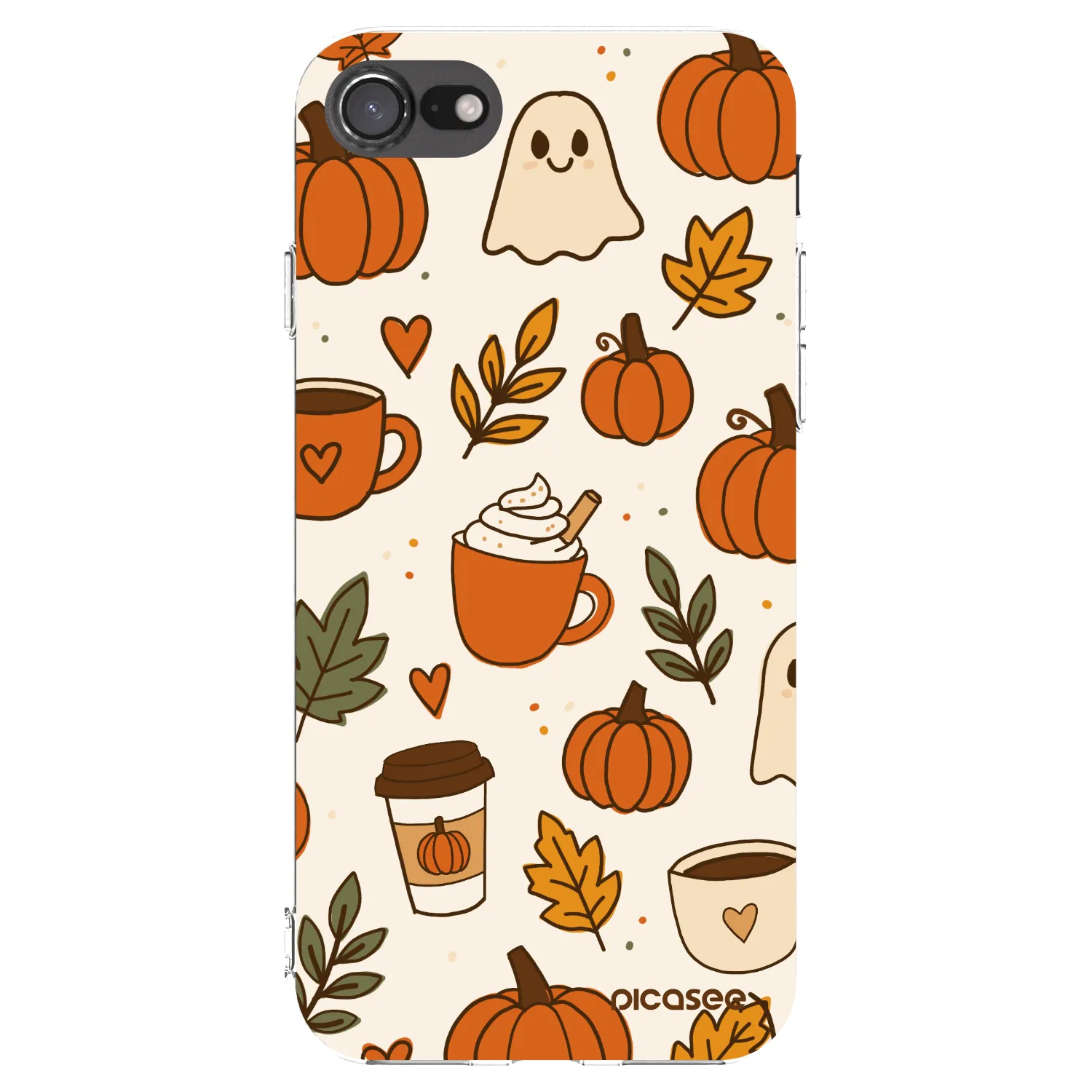 Picasee husă transparentă din silicon pentru Apple iPhone 7 - Fall vibes