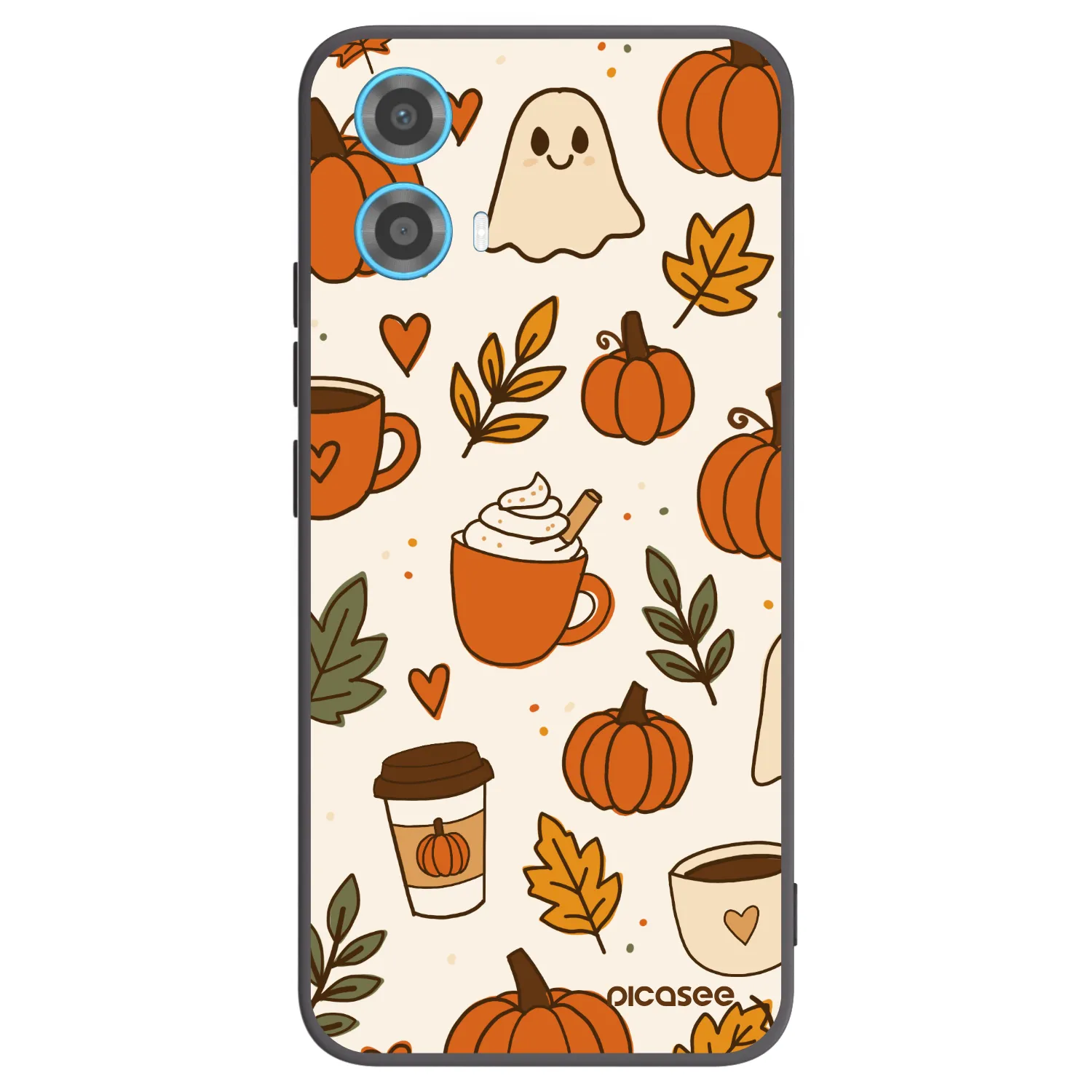 Picasee husă neagră din silicon pentru Motorola Moto G34 5G - Fall vibes
