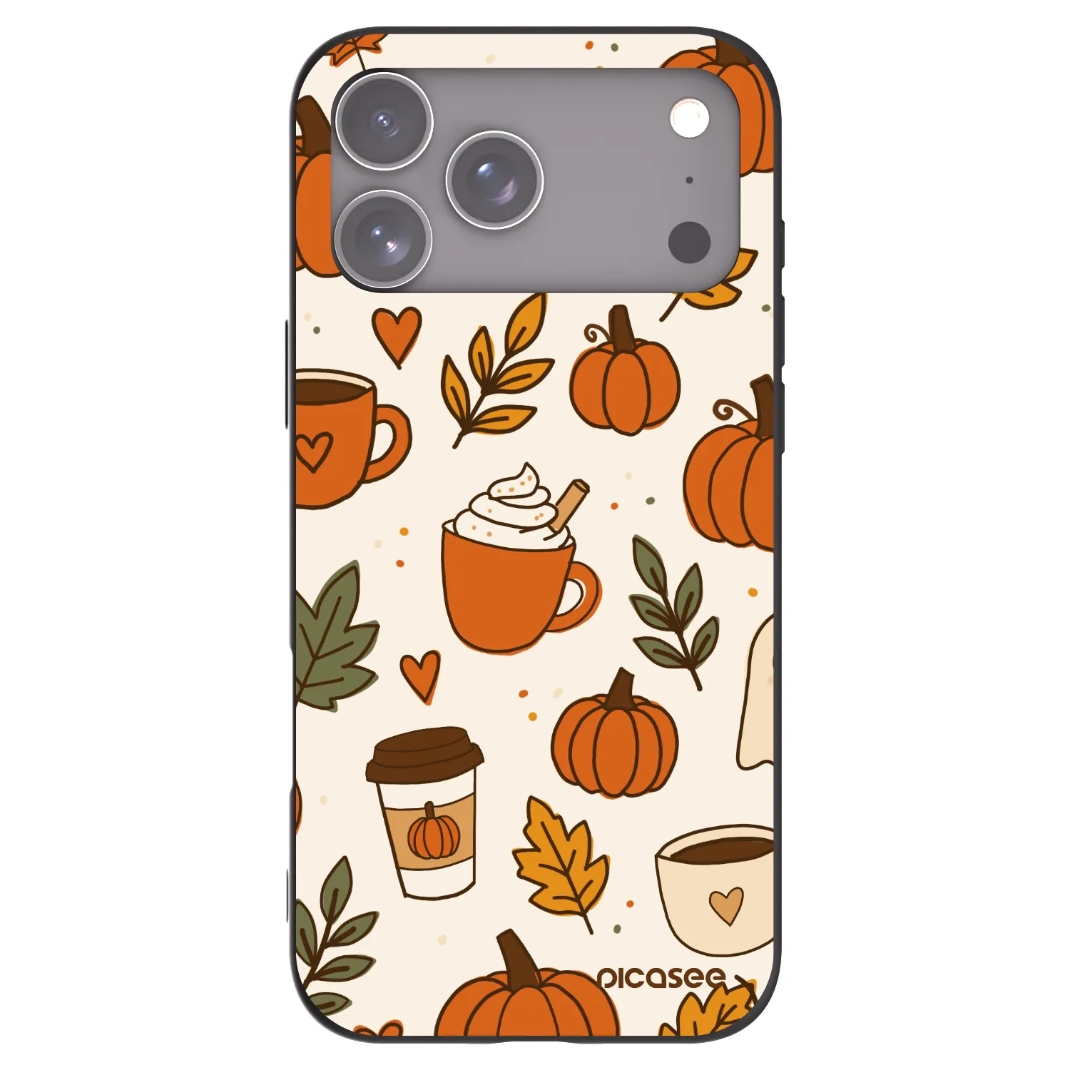 Picasee husă neagră din silicon pentru Apple iPhone 17 Pro Max - Fall vibes