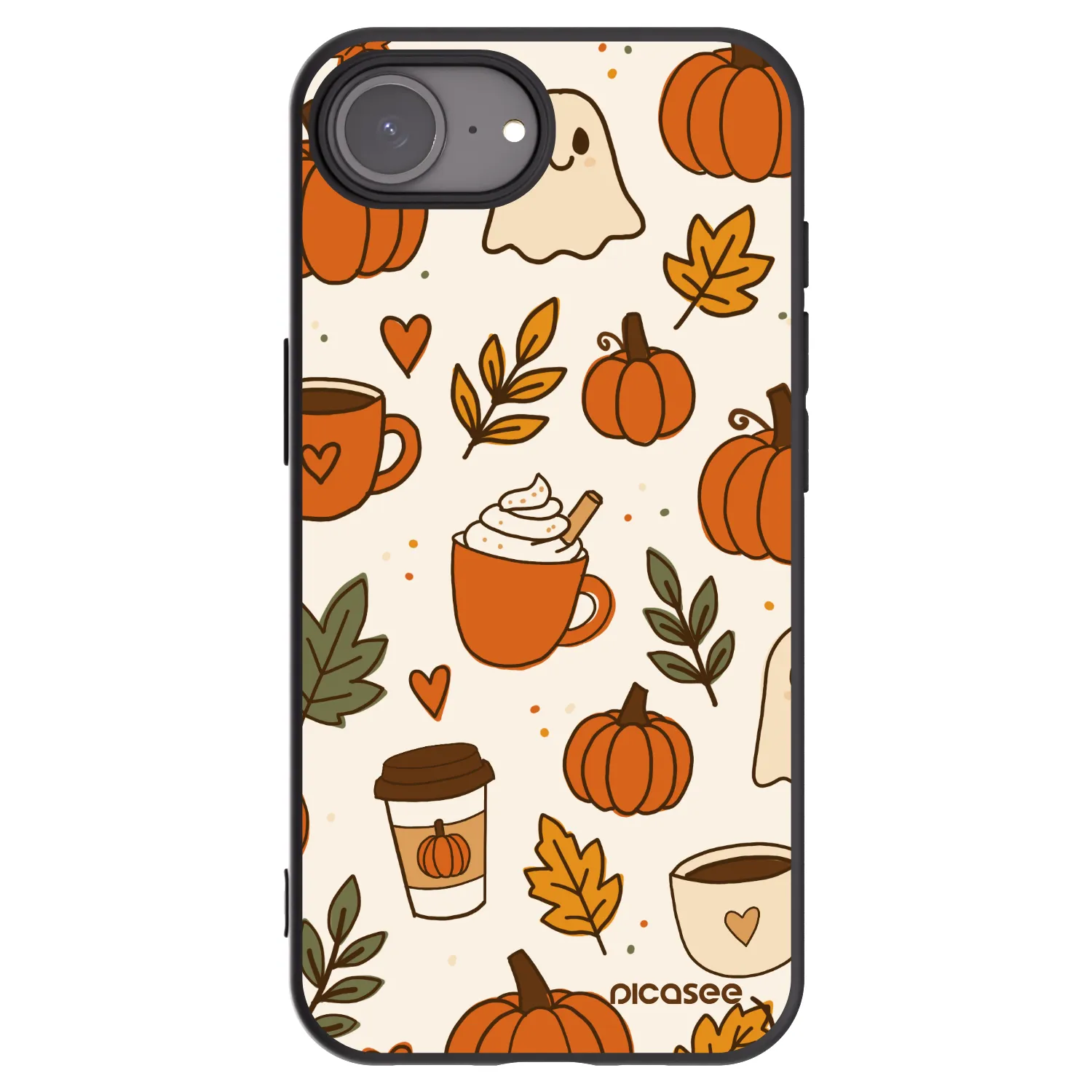 Picasee husă neagră din silicon pentru Apple iPhone 17e - Fall vibes