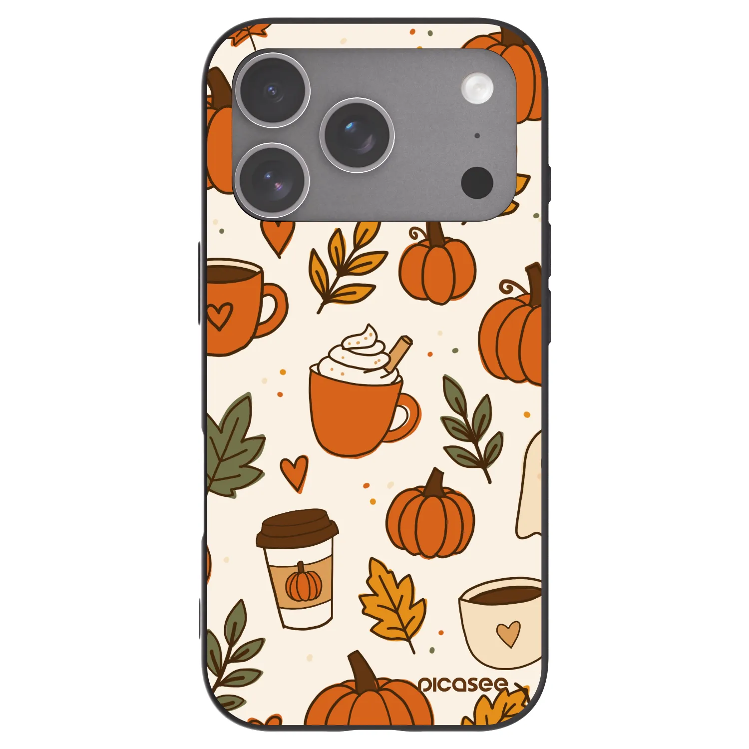 Picasee husă neagră din silicon pentru Apple iPhone 18 Pro - Fall vibes