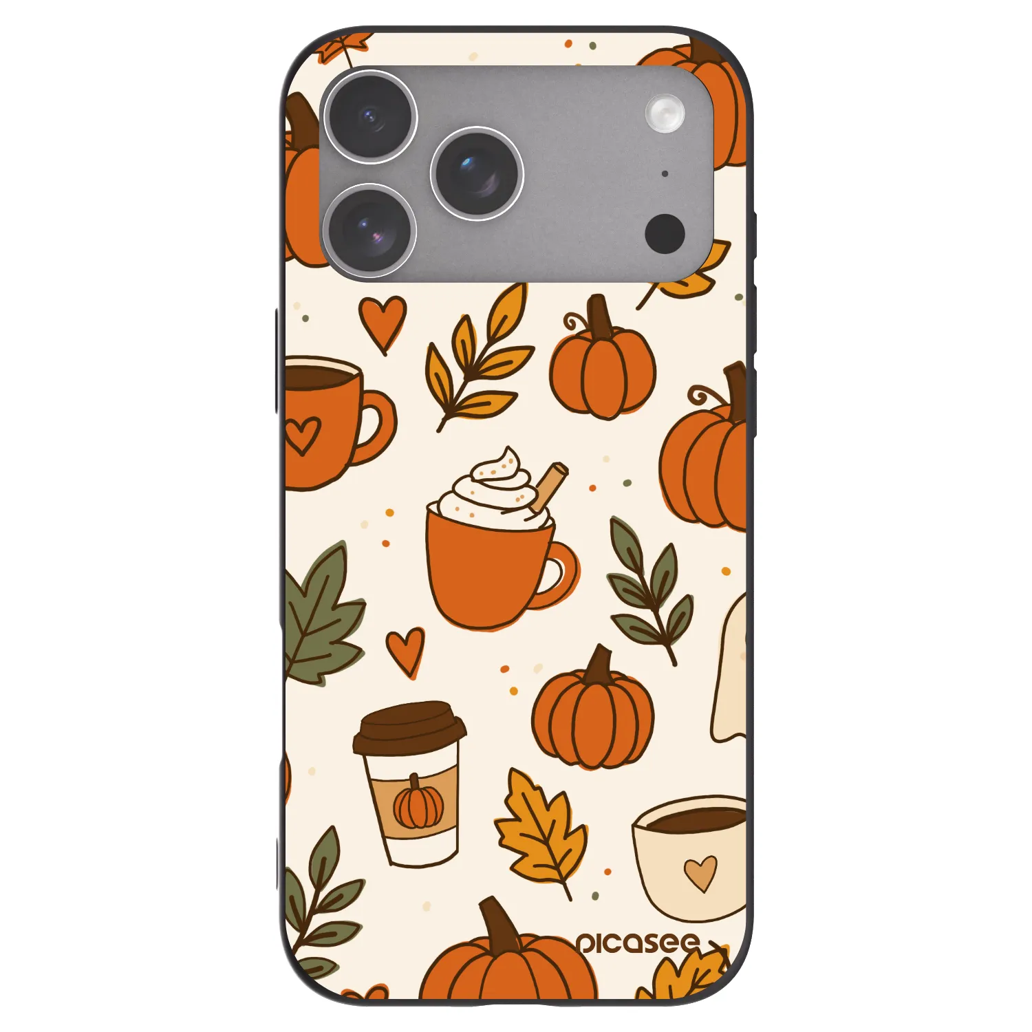 Picasee husă neagră din silicon pentru Apple iPhone 18 Pro Max - Fall vibes