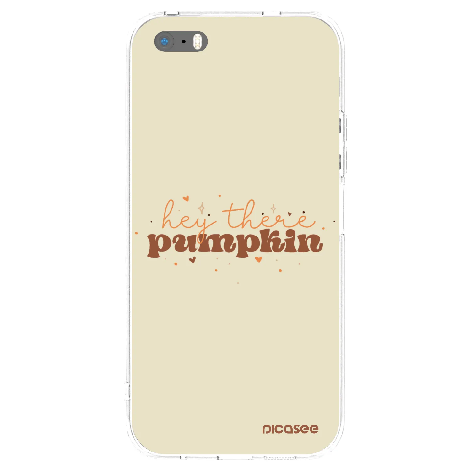 Picasee husă transparentă din silicon pentru Apple iPhone 5/5S/SE - Hey there pumpkin