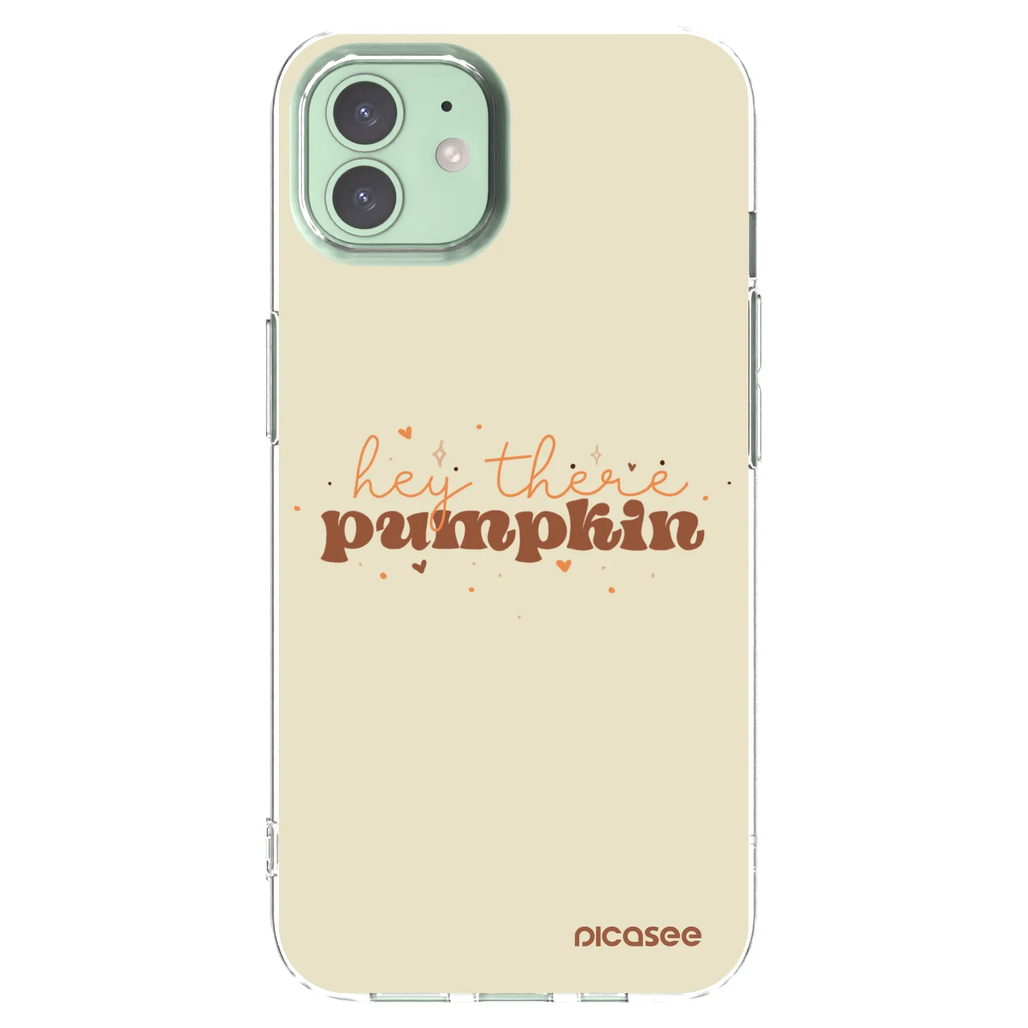 Picasee husă transparentă din silicon pentru Apple iPhone 12 - Hey there pumpkin