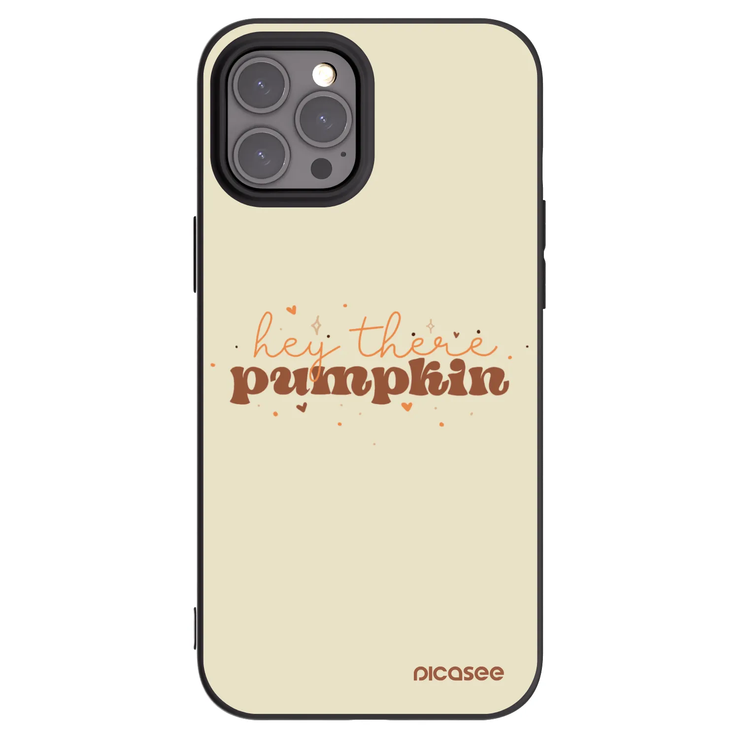Picasee husă neagră din silicon pentru Apple iPhone 12 Pro Max - Hey there pumpkin
