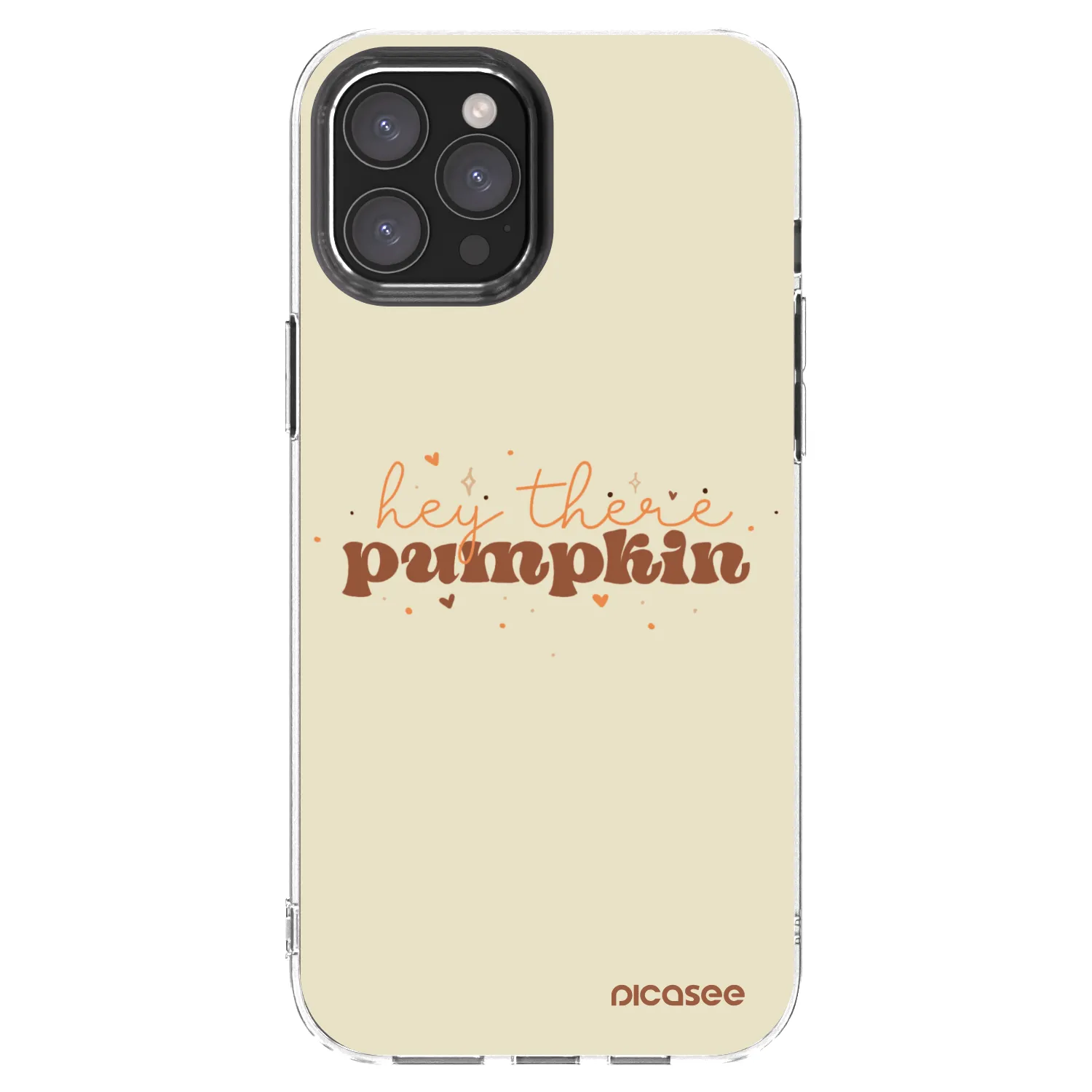 Picasee husă transparentă din silicon pentru Apple iPhone 12 Pro Max - Hey there pumpkin