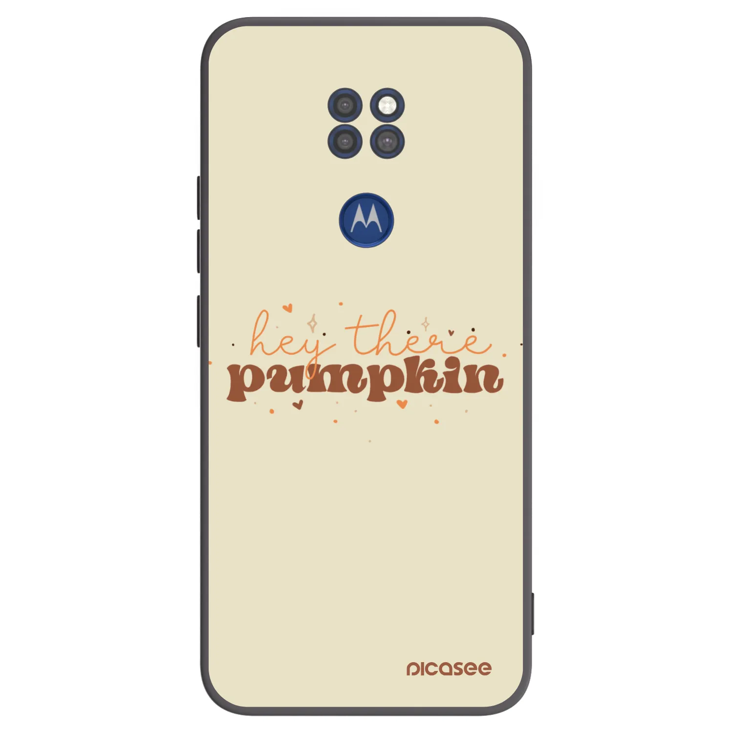 Picasee husă neagră din silicon pentru Motorola Moto G9 Play - Hey there pumpkin